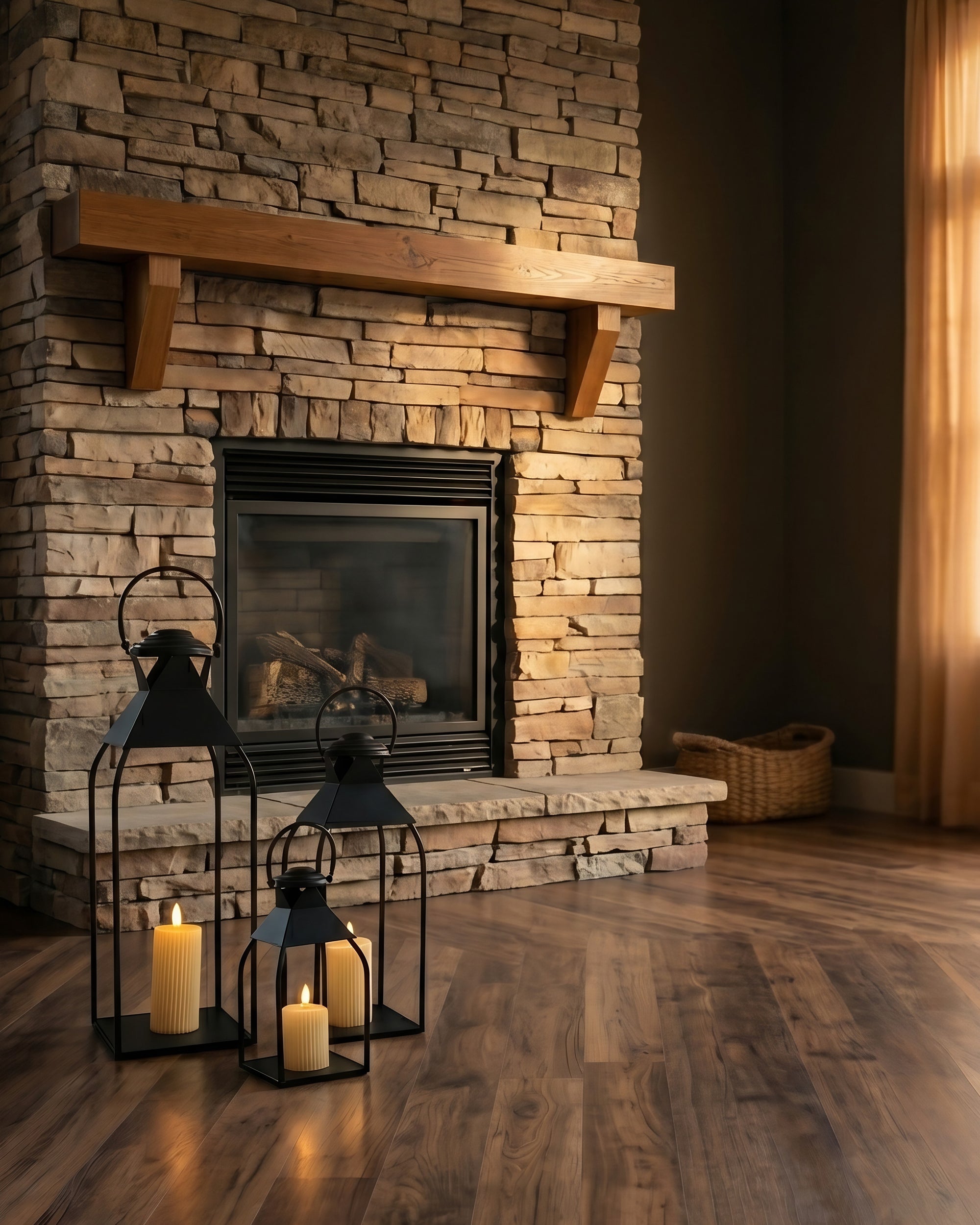 The Ashford Heirloom Hand-Forged Black Metal Lanterns