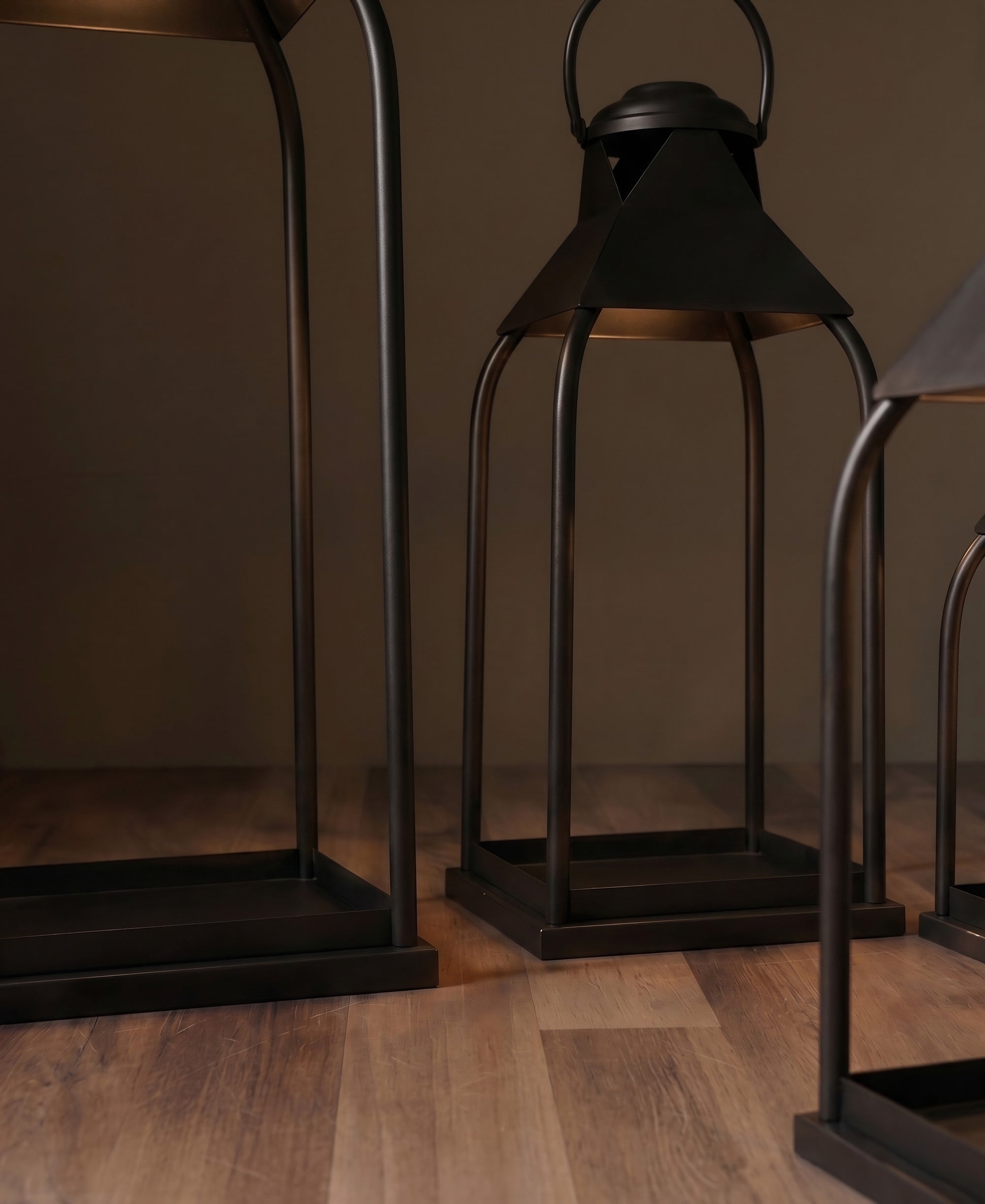 The Ashford Heirloom Hand-Forged Black Metal Lanterns