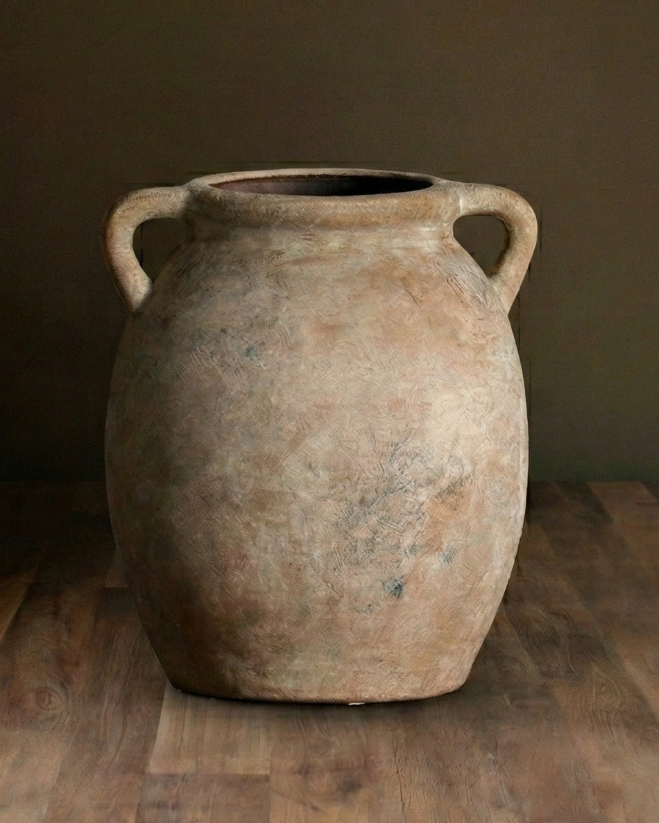The Artisan Weathered Terracotta Amphora Vase