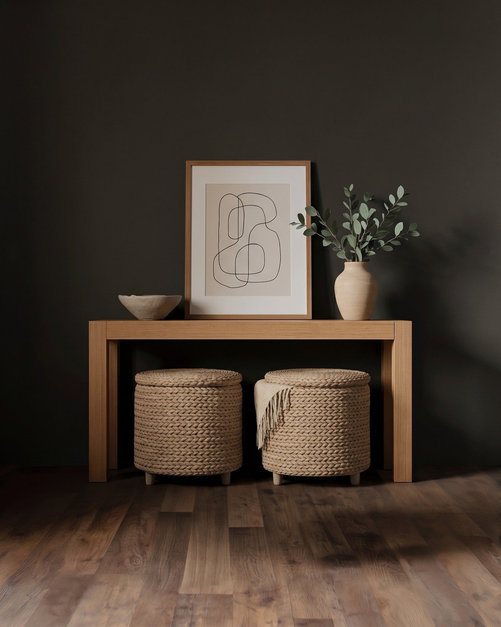 The Madera Woven Storage Ottoman