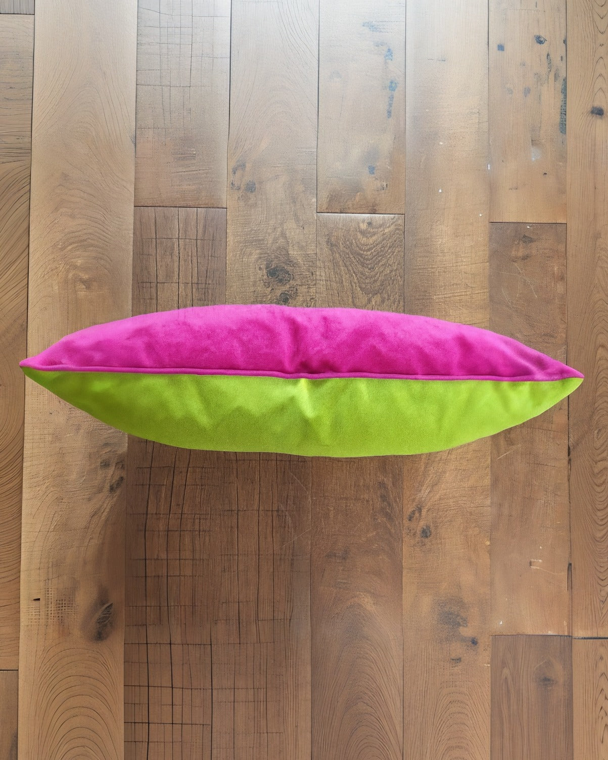 Double Sided Velvet Pillow Emerald/Fuchsia
