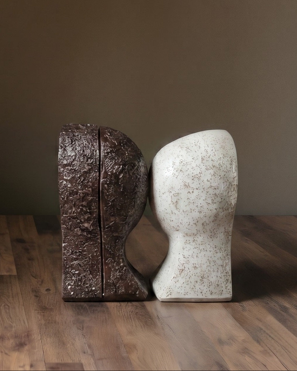 Tristan Artisan Stoneware Face Bookends