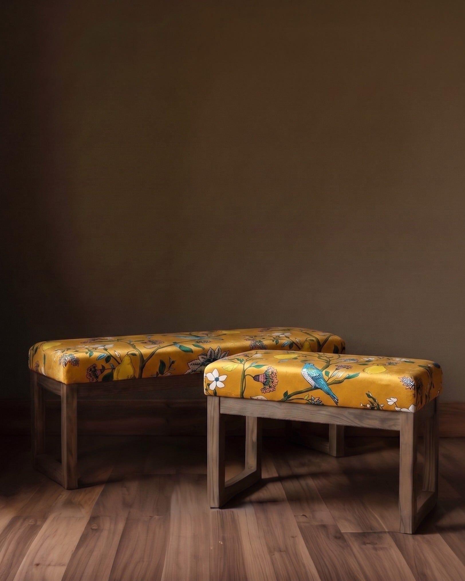 The Queen's Greenhouse Velvet Upholstered Bench