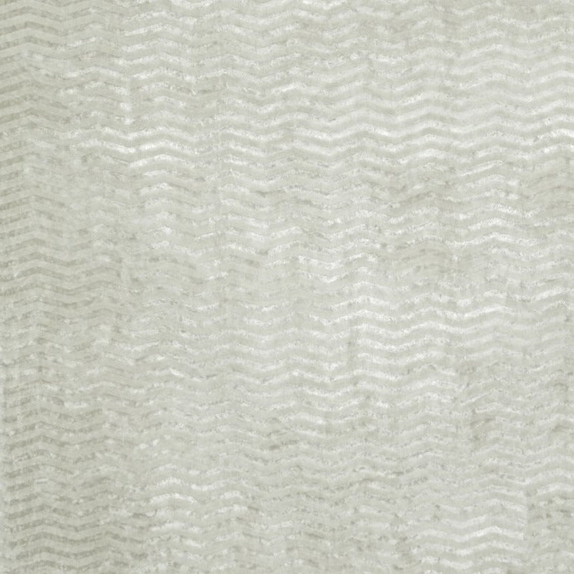 Fabric By The Yard - Chevron Velvet White