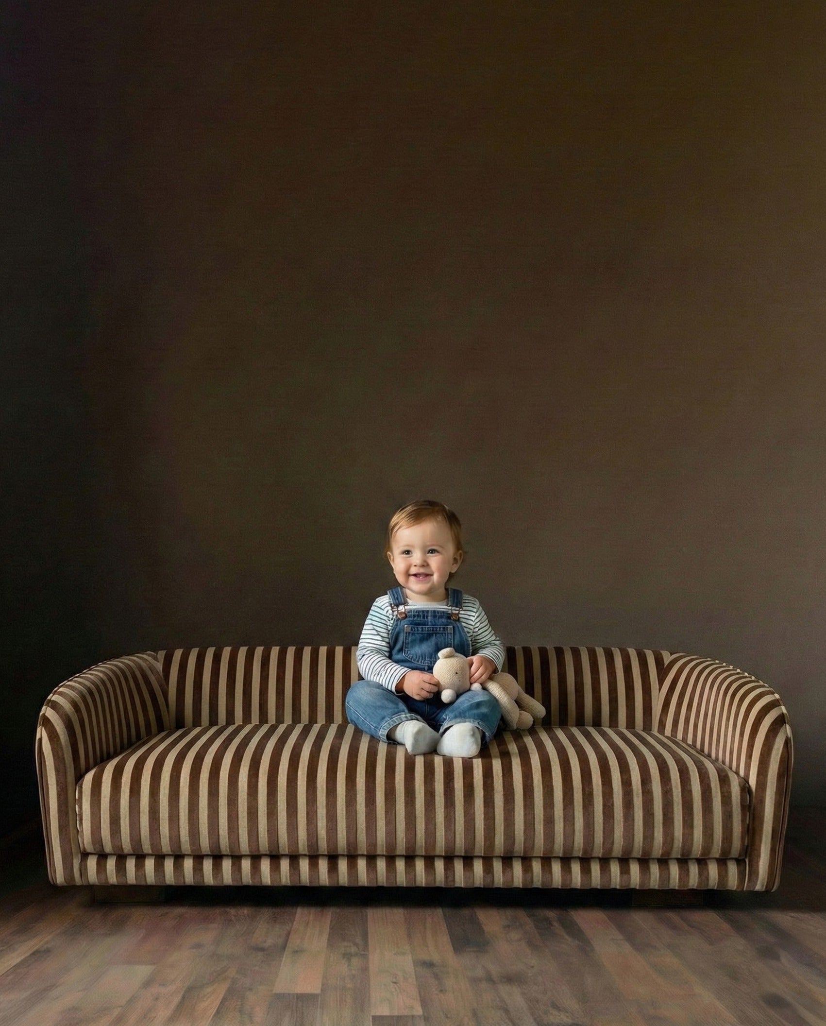 Franelle Linen Velvet Child Sofa - Mink
