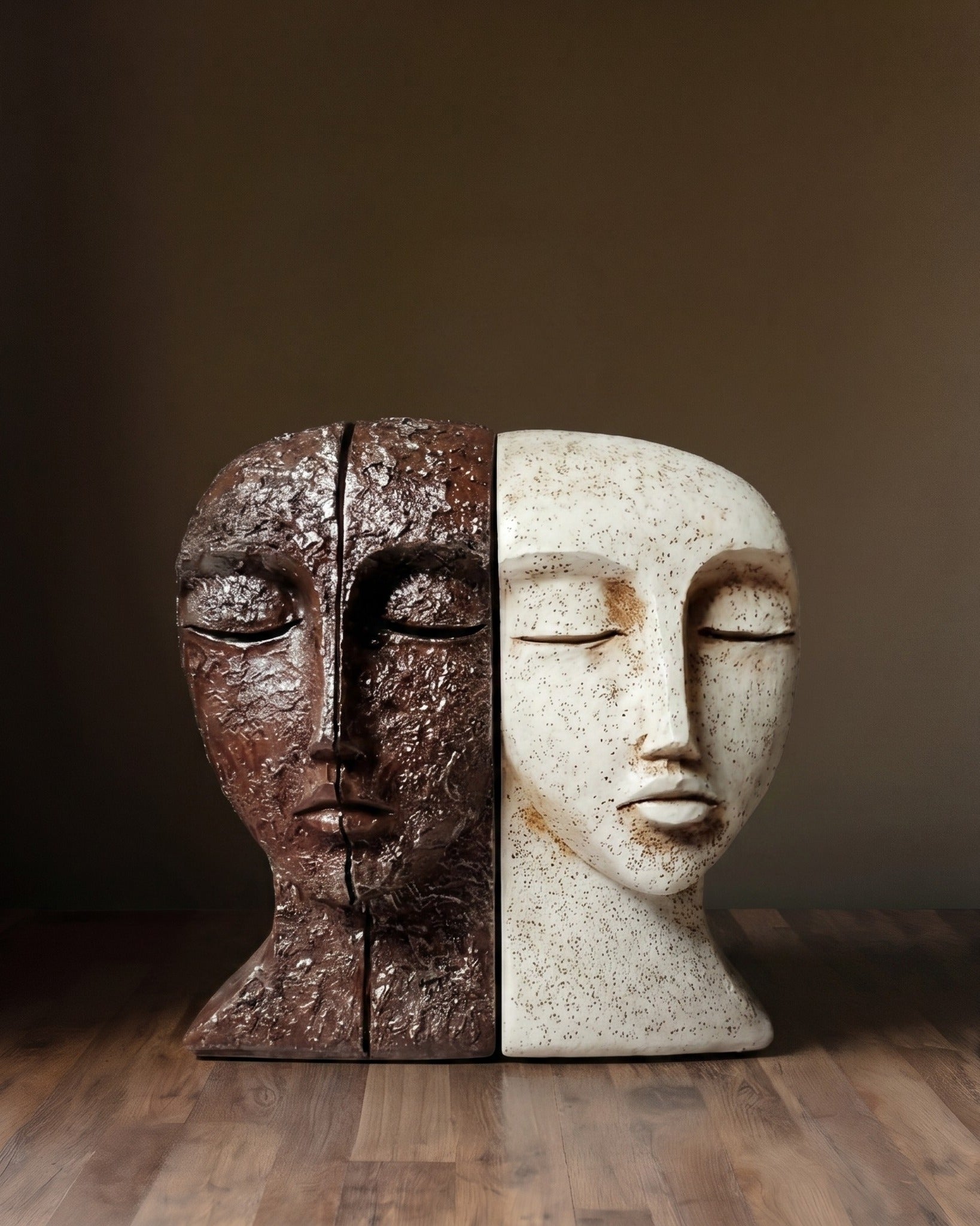 Tristan Artisan Stoneware Face Bookends