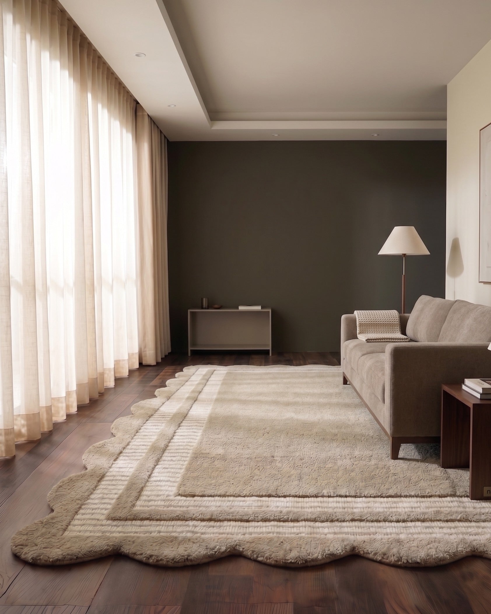 Marseille Scalloped Edge Wool Rug