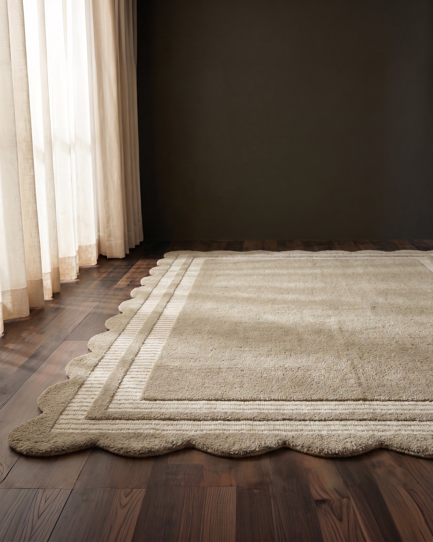 Marseille Scalloped Edge Wool Rug