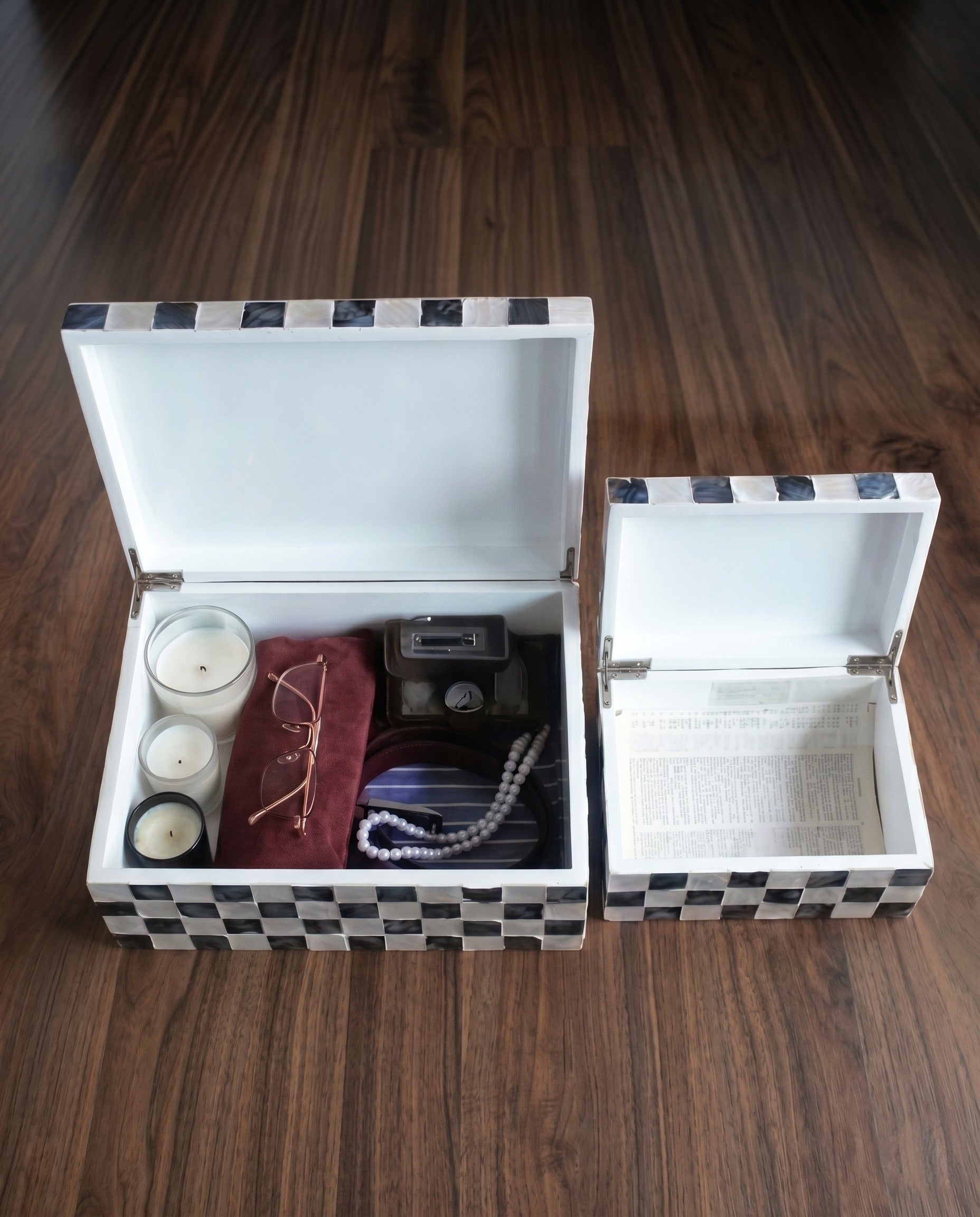 The Azure Marquetry Jewel &amp; Keepsake Box Set