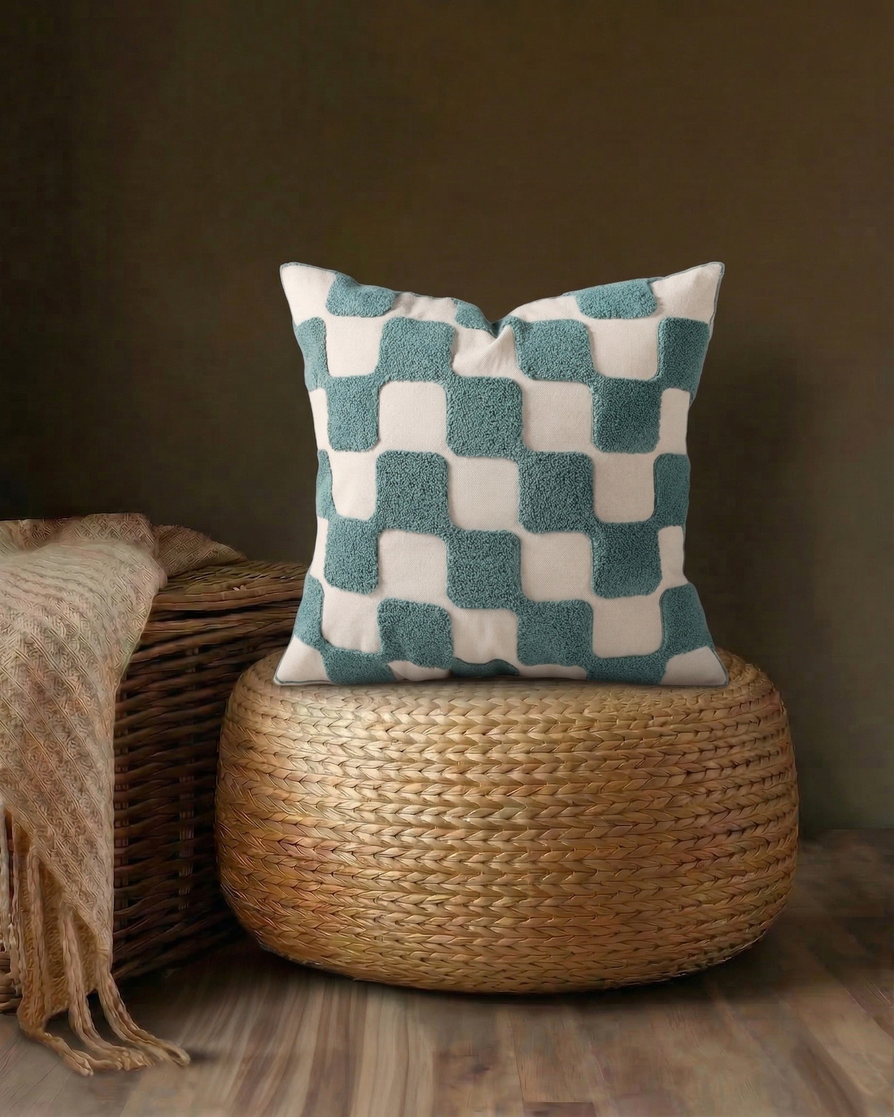 Ario Embroidered Decorative Pillow