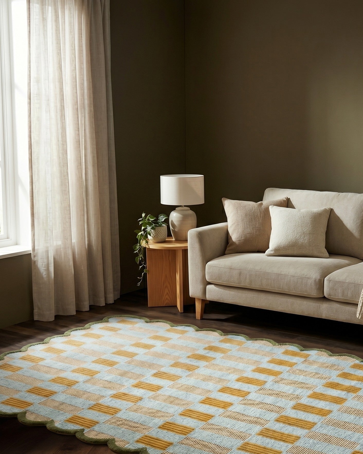 The Horizon Scallop Hand-Tufted Wool Rug