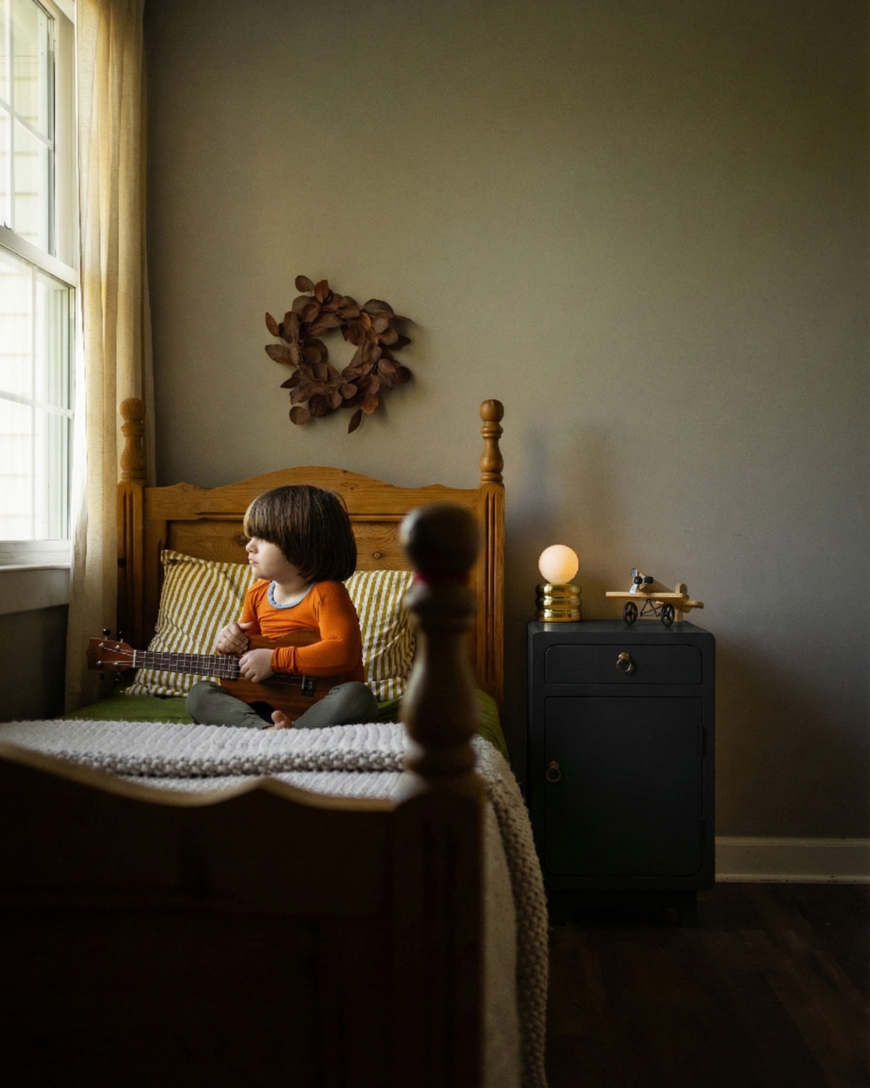 Franco Black Nightstand