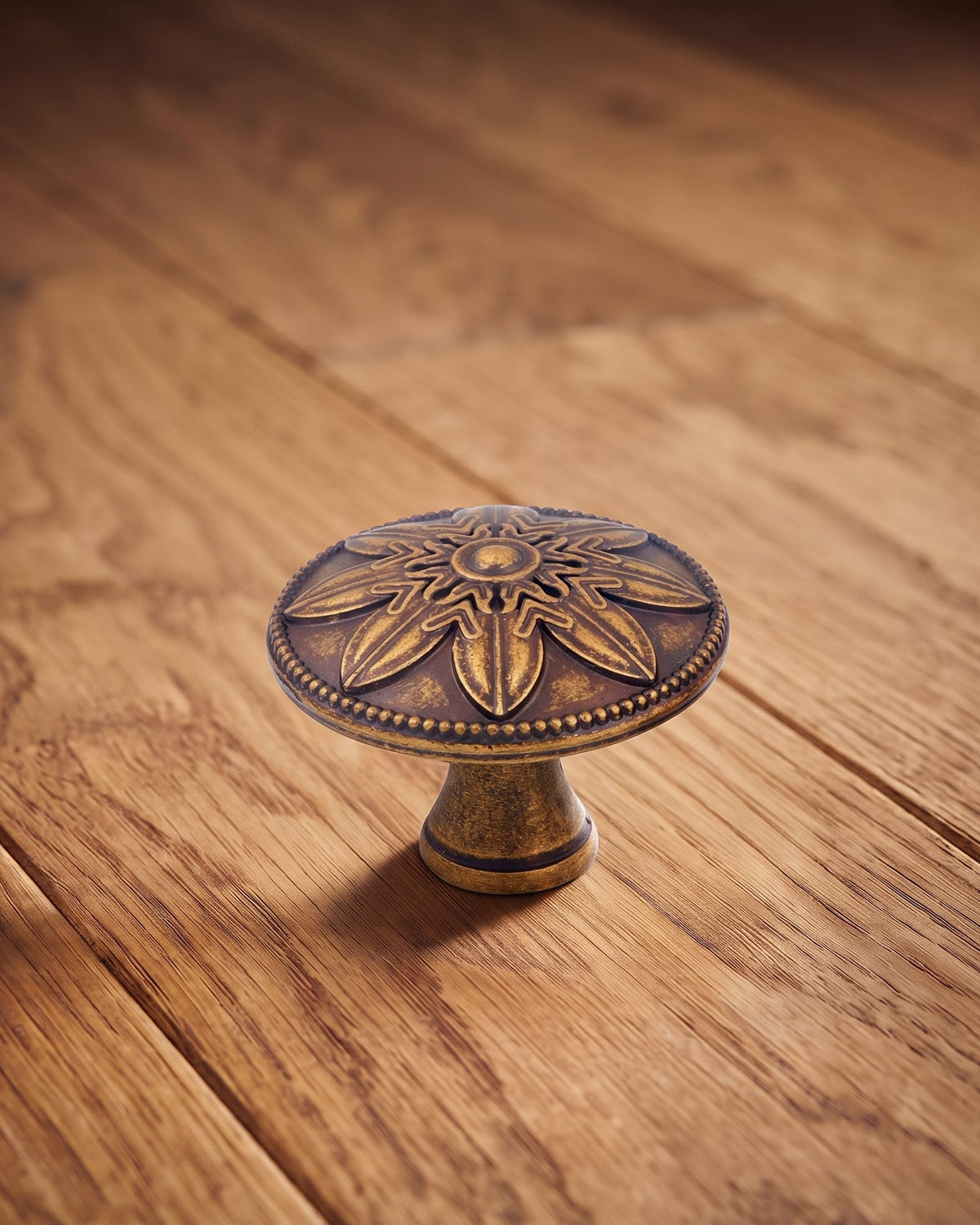 The Atelier Collection — Hand-Finished Solid Brass Heritage Cabinet Knob in Antique Patina