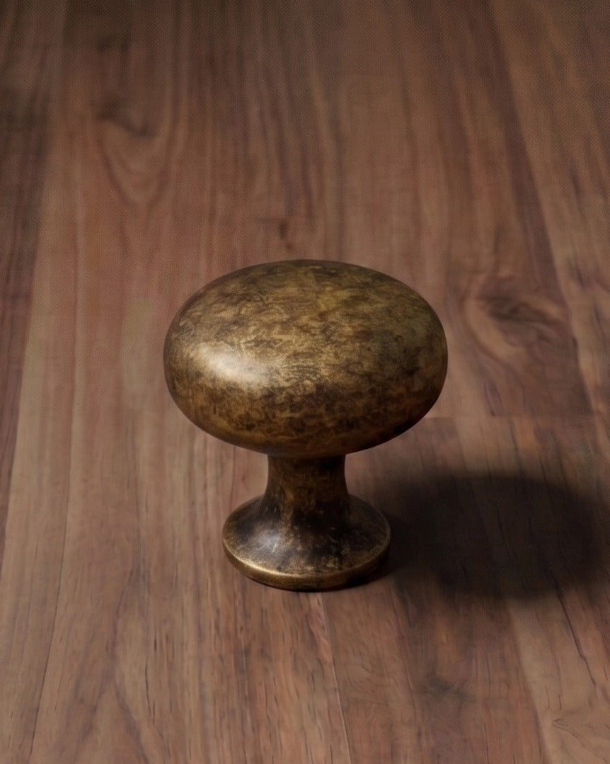 The Aethelred Antique Brass Cabinet Hardware Suite