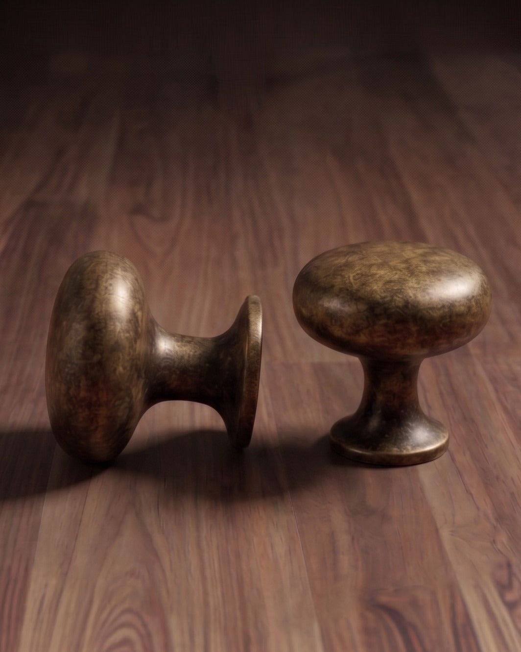 The Aethelred Antique Brass Cabinet Knob