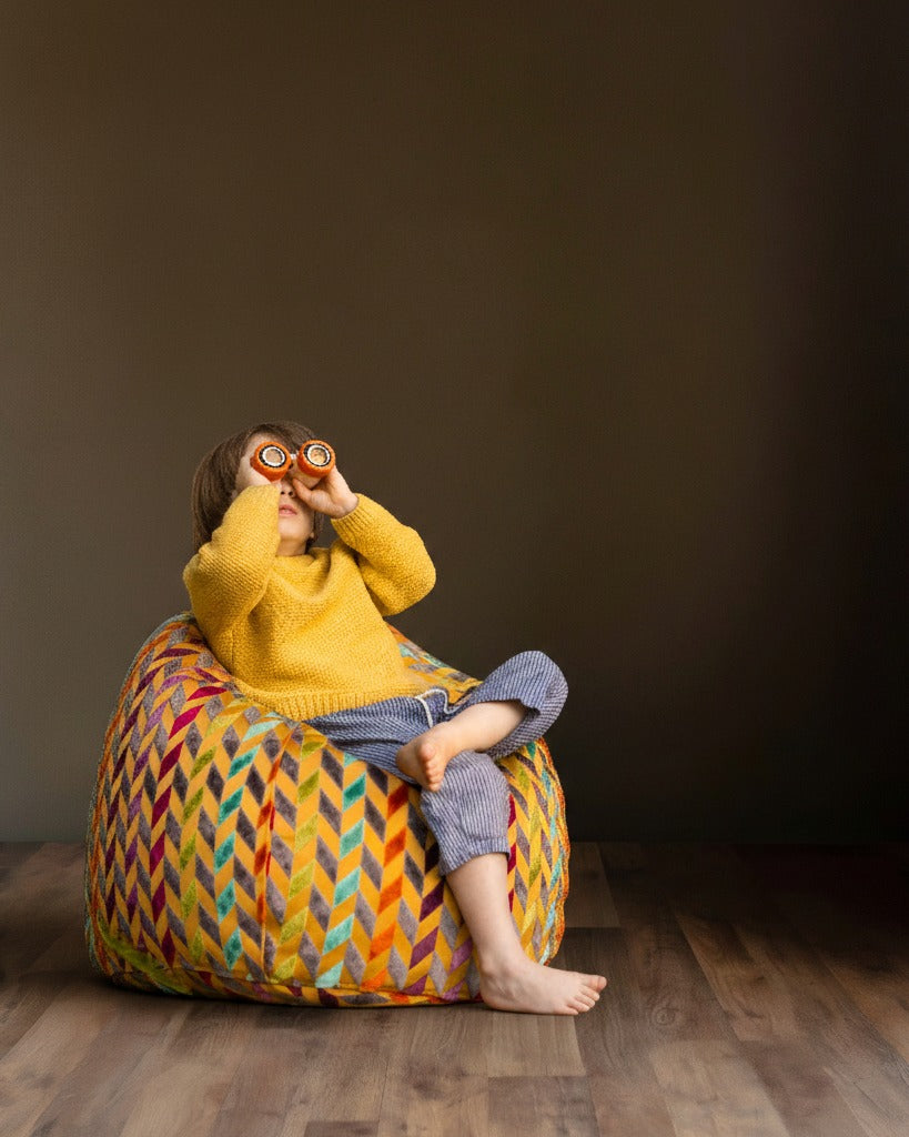 The Noura Velvet Bean Bag
