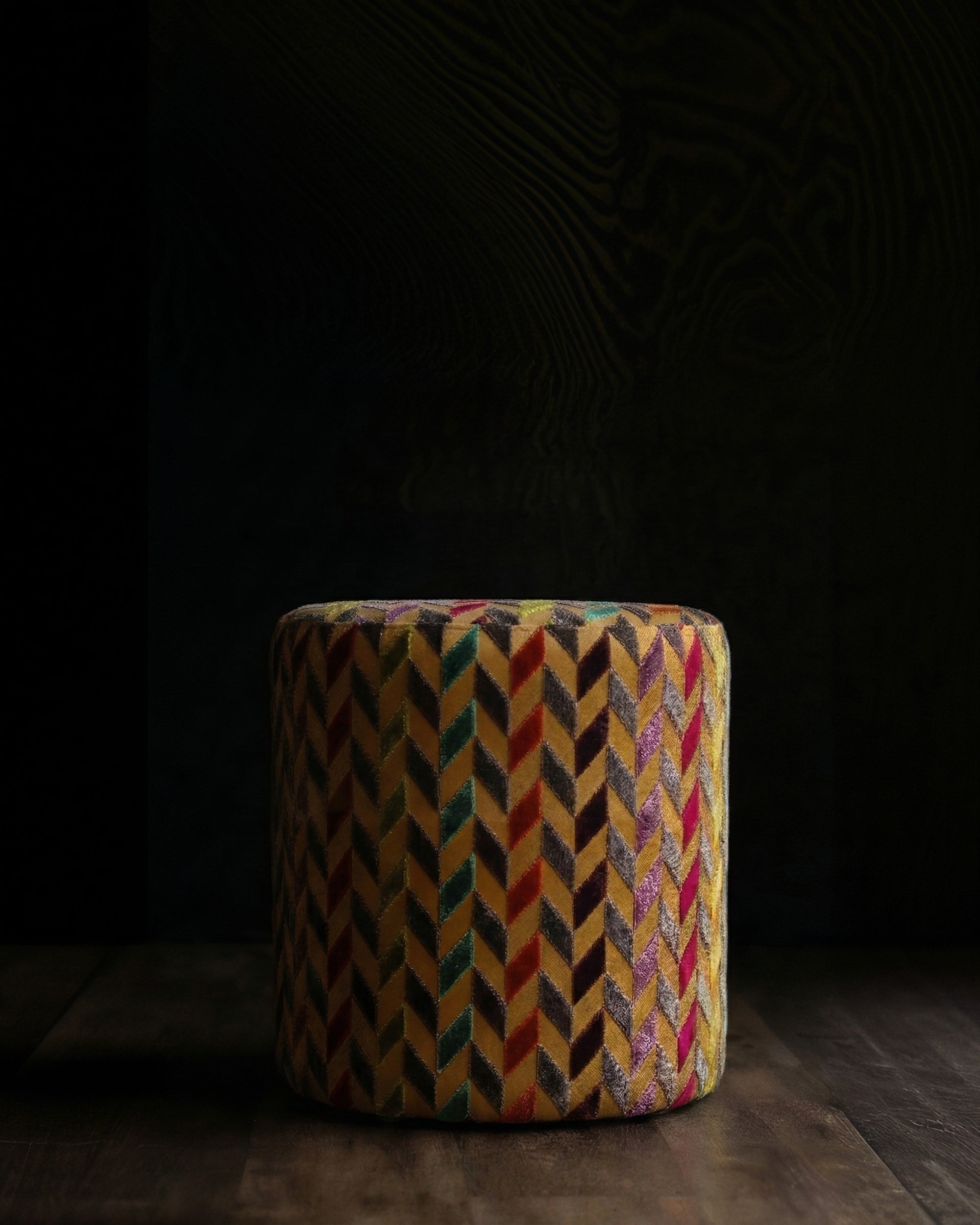 Noura Velvet Ottoman