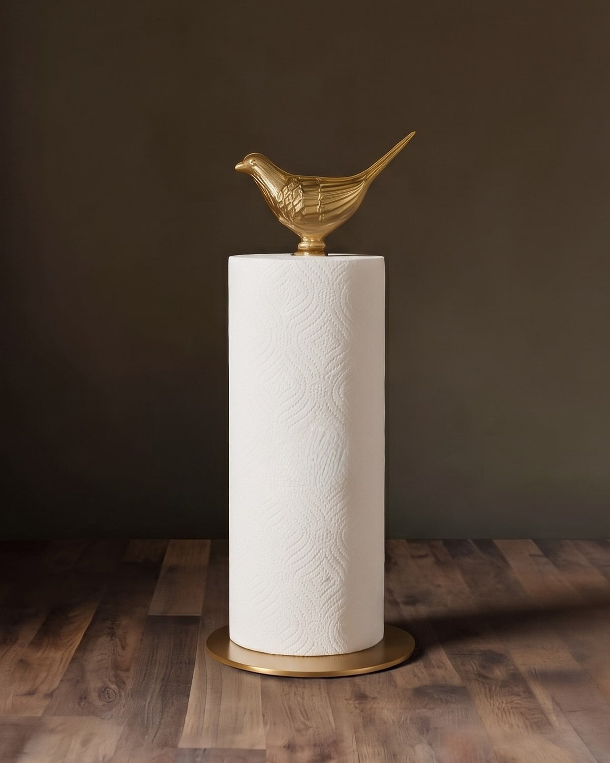 Aviary Brass Paper Towel Holder