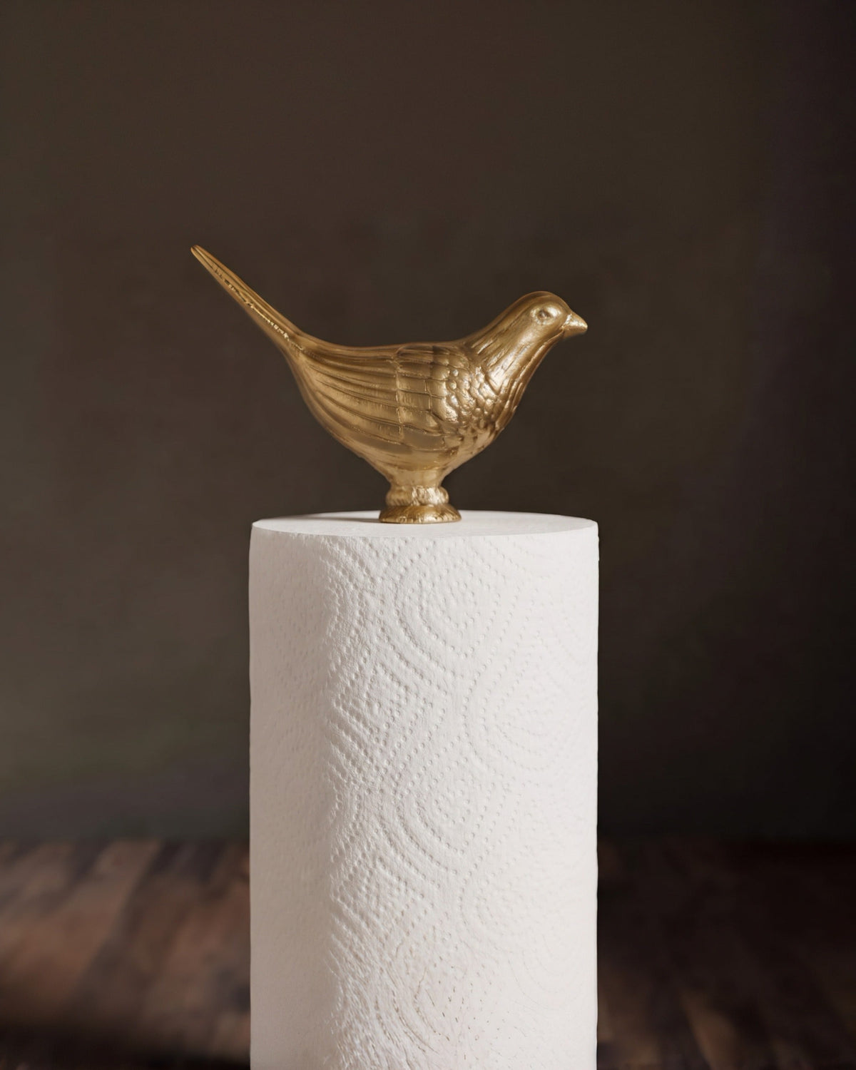 Aviary Brass Paper Towel Holder