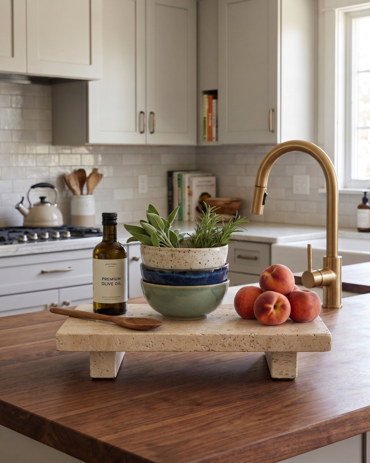 Verona Travertine Pedestal Riser