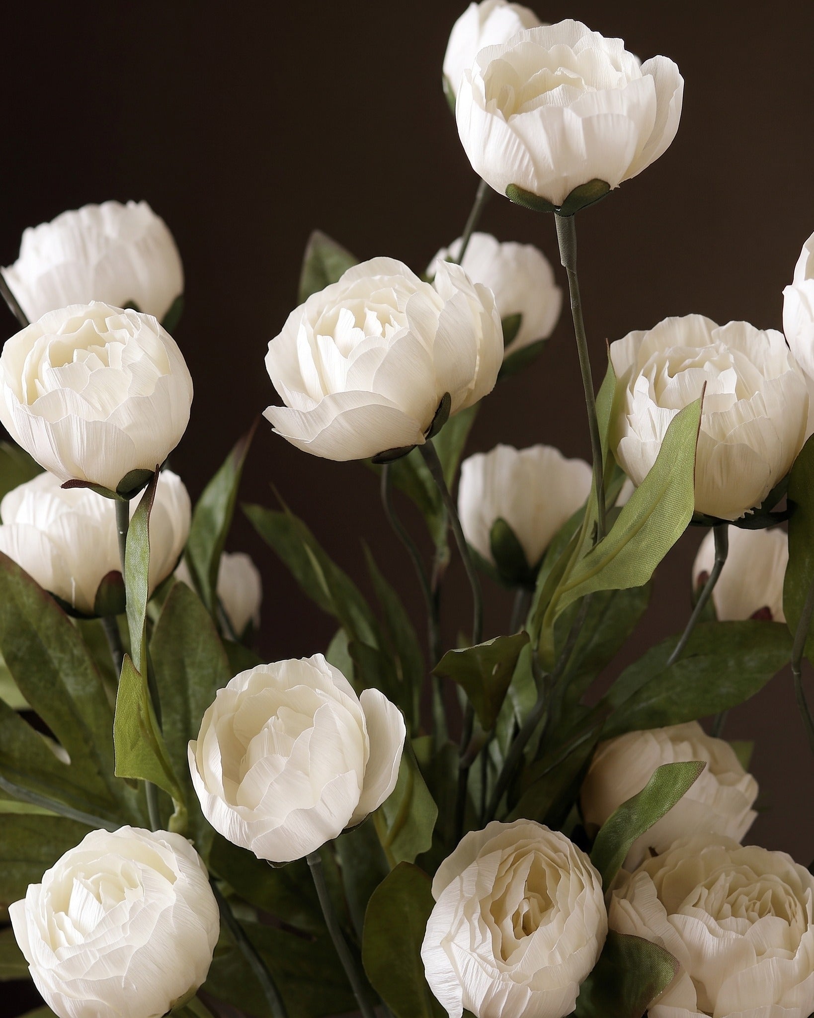 The Heirloom Faux Peony Branch (Vase not included)
