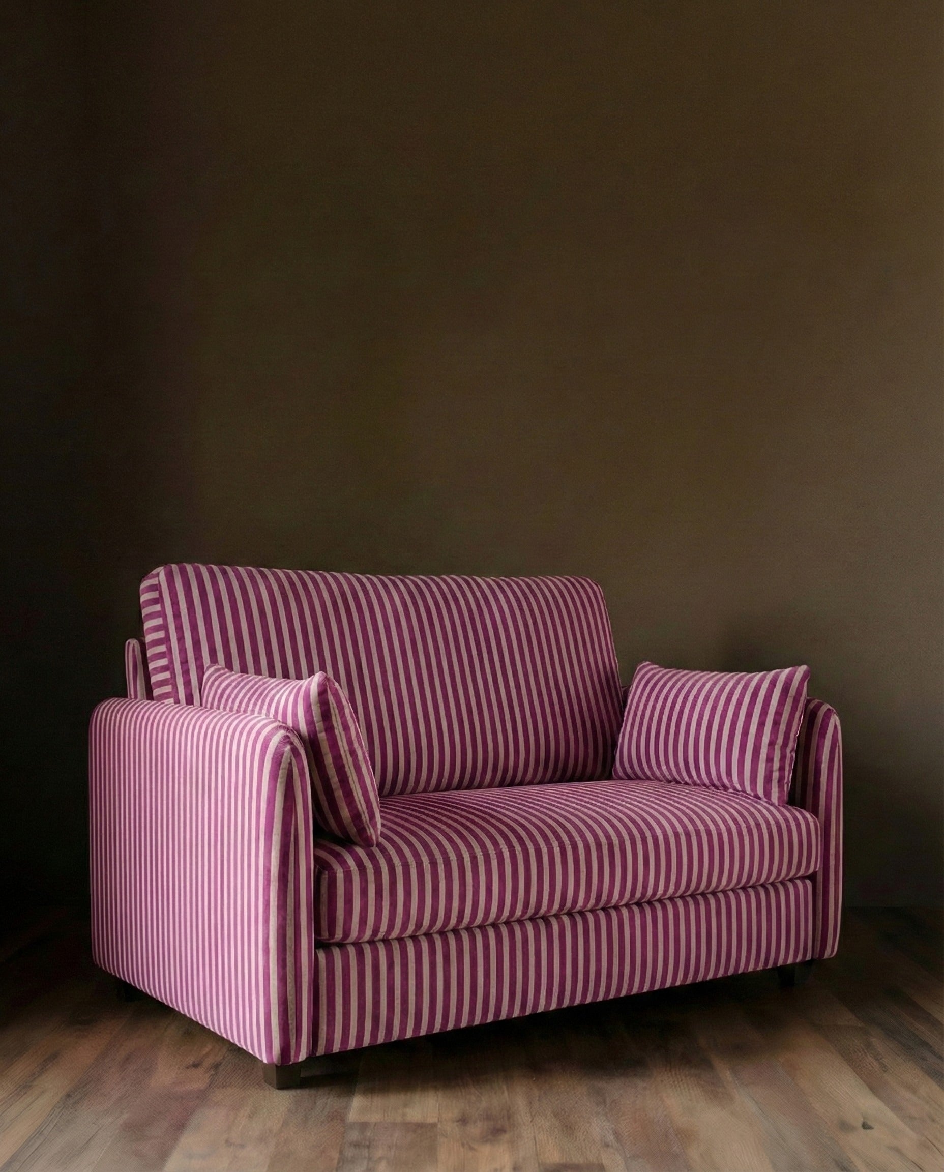 Edloe Linen Velvet Child Sofa - Fuchsia