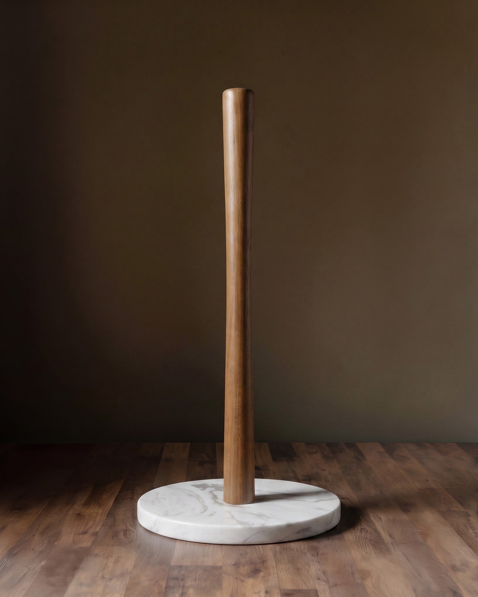 The Carrara &amp; Wood Countertop Paper Towel Stand