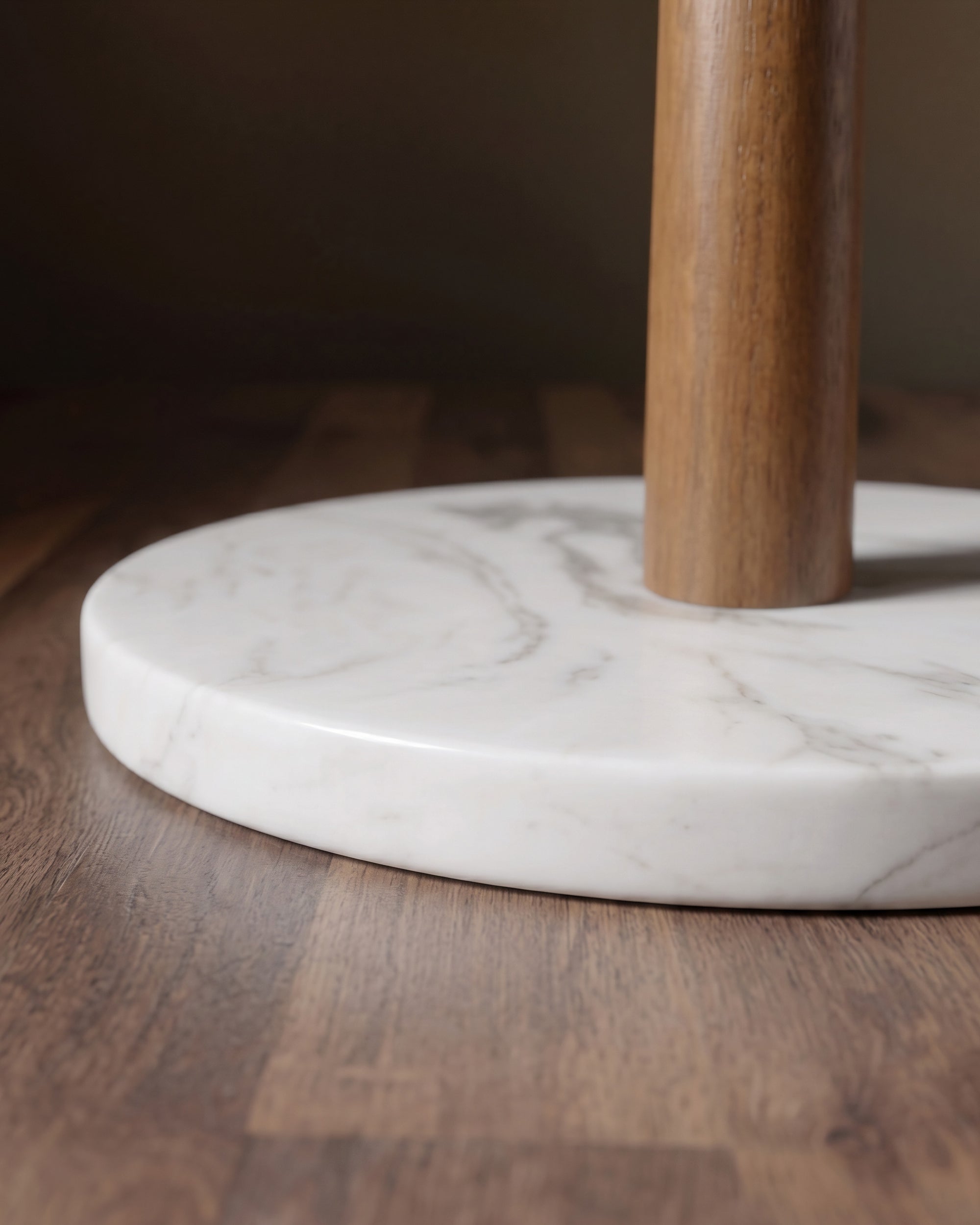 The Carrara &amp; Wood Countertop Paper Towel Stand