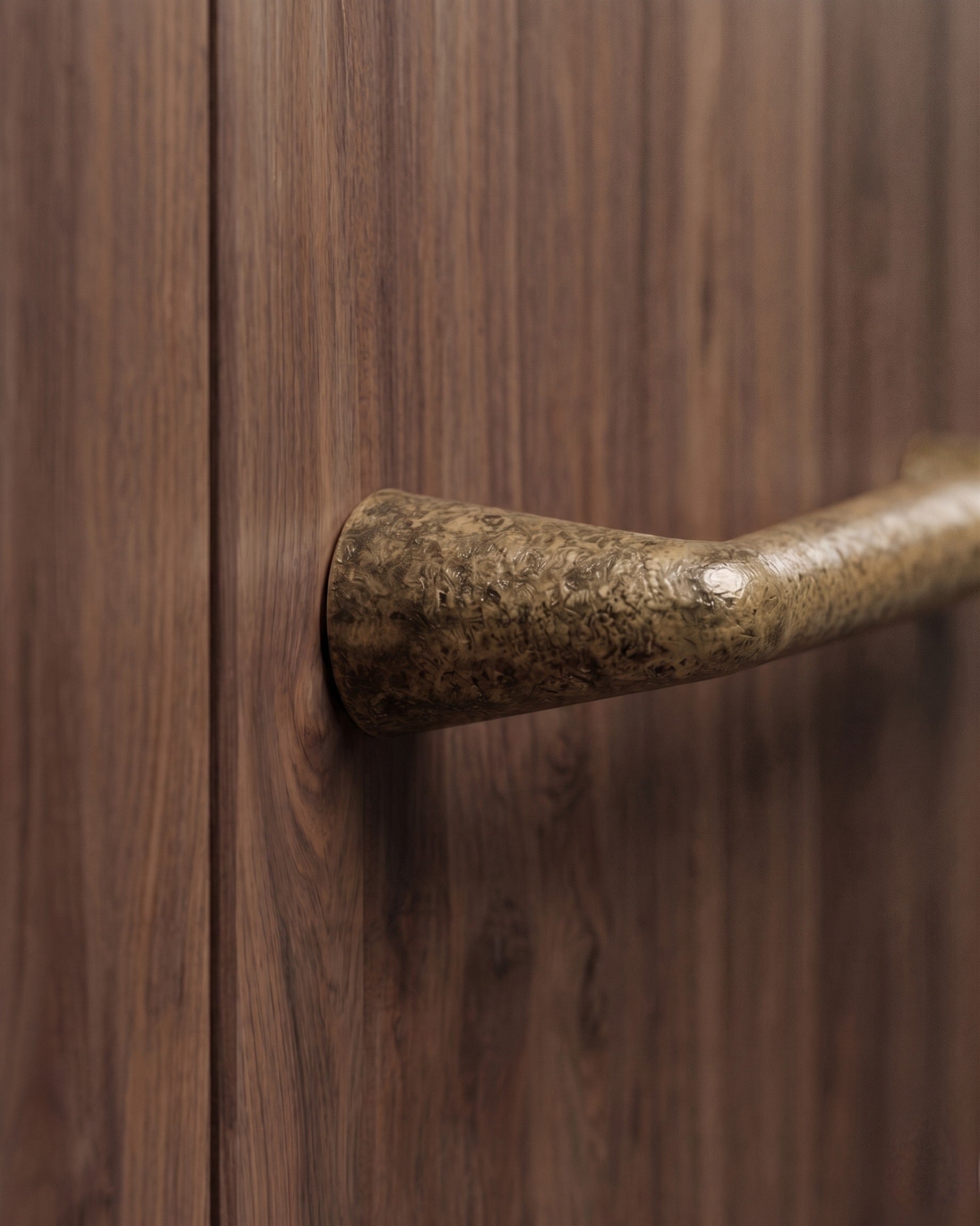 The Valen Antique Tapered Brass Cabinet Pull