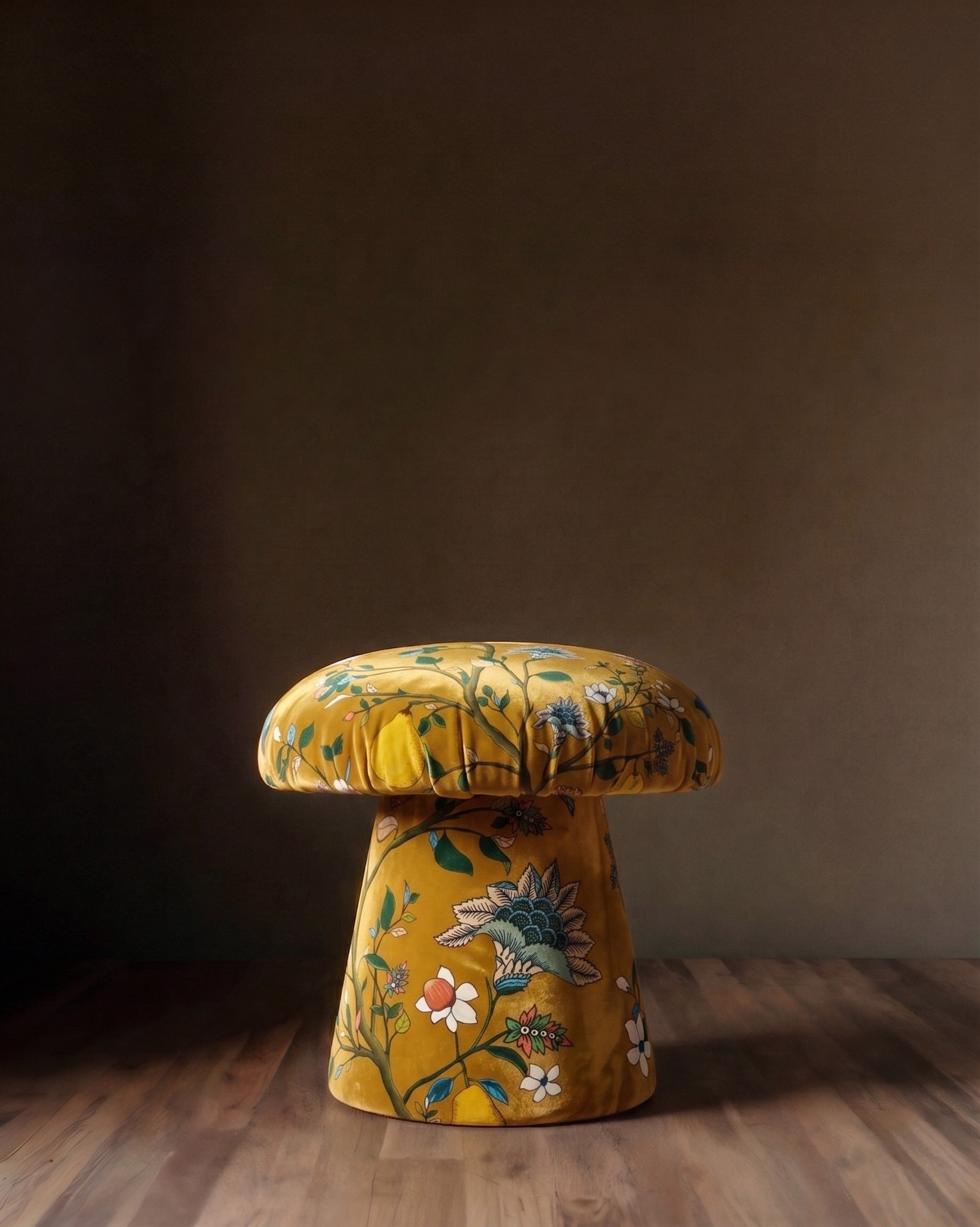 The Queen’s Greenhouse Velvet Mushroom Stool