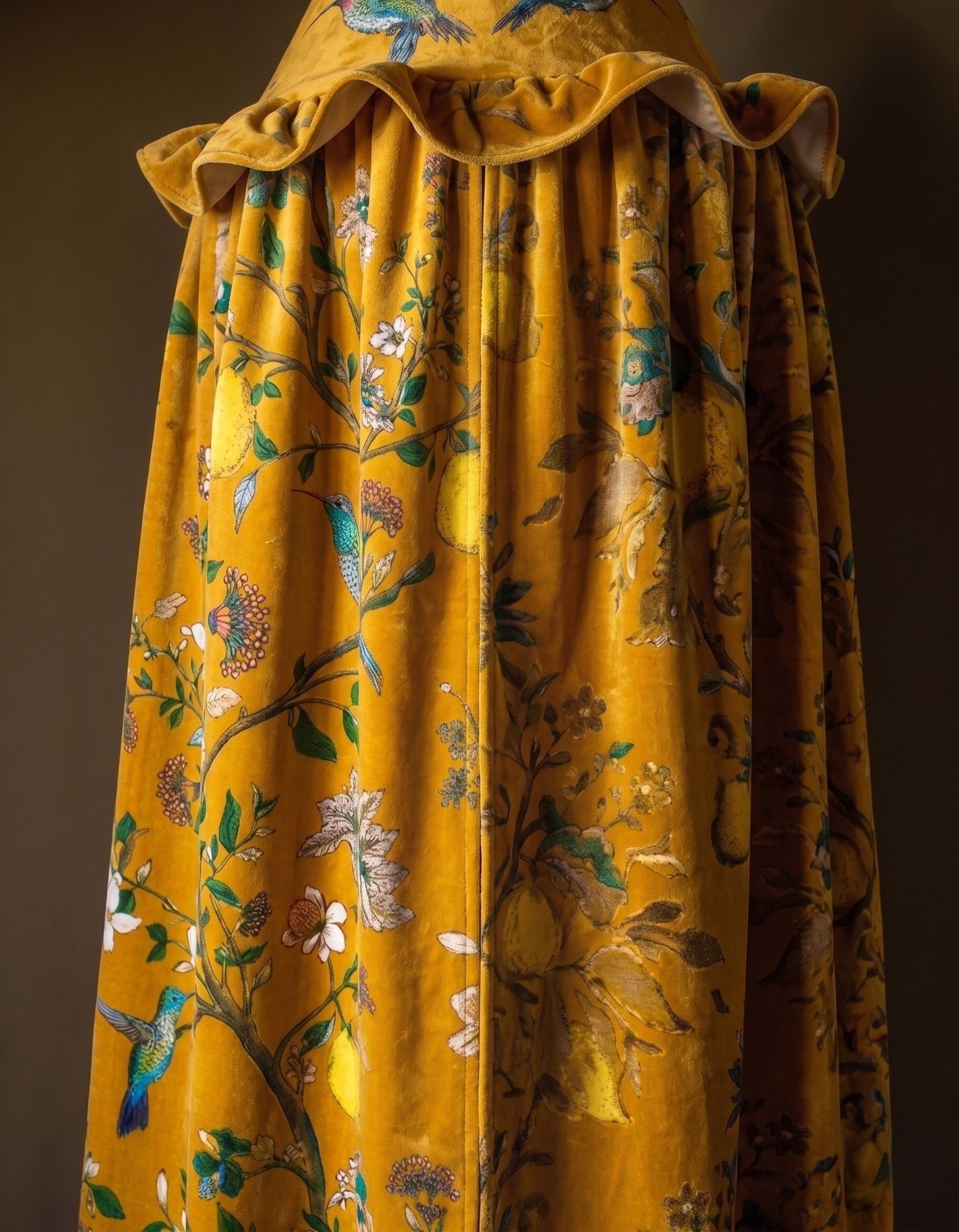 The Queen’s Greenhouse Golden Botanical Velvet Canopy