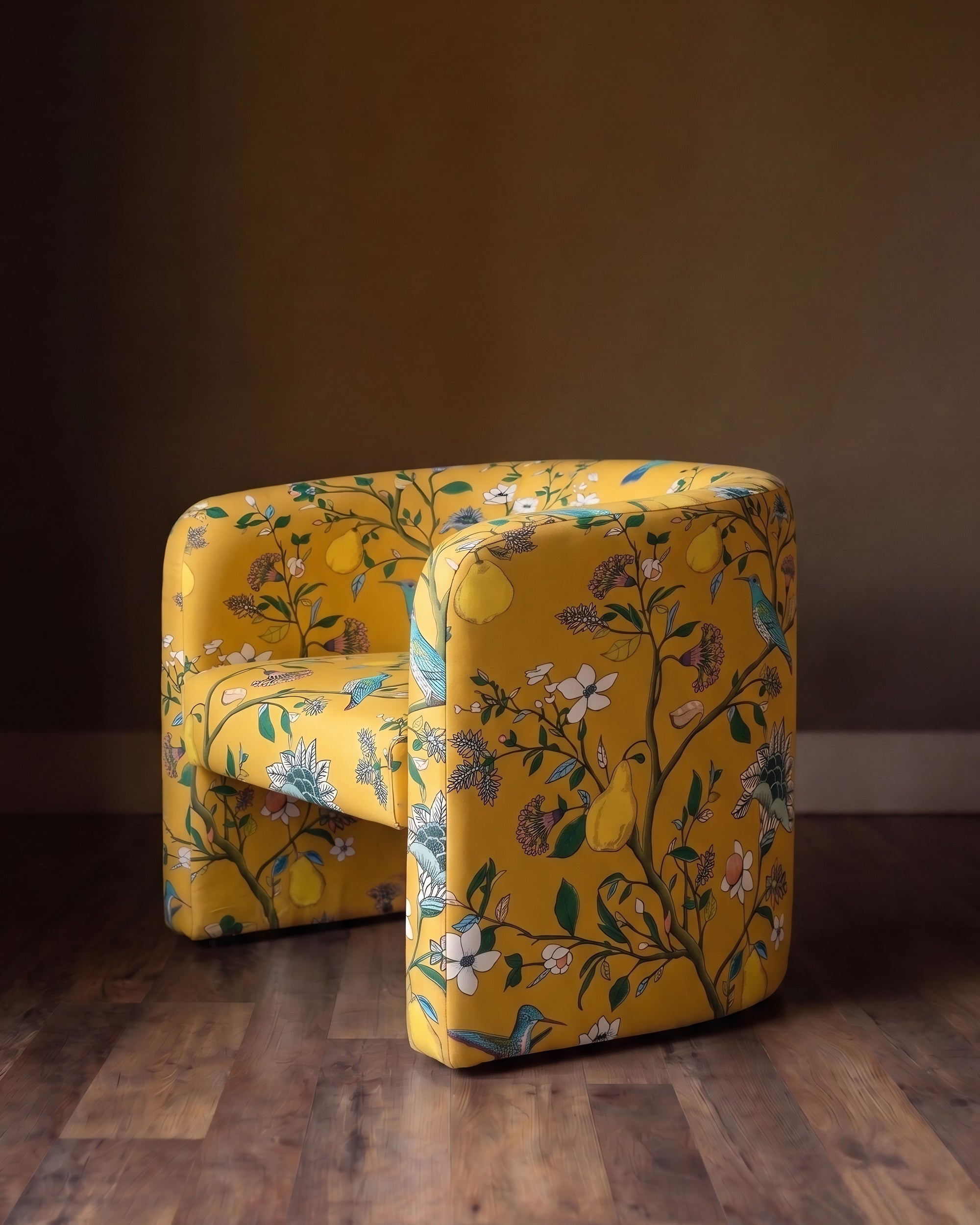 The Queen's Greenhouse Velvet Barrel Chair