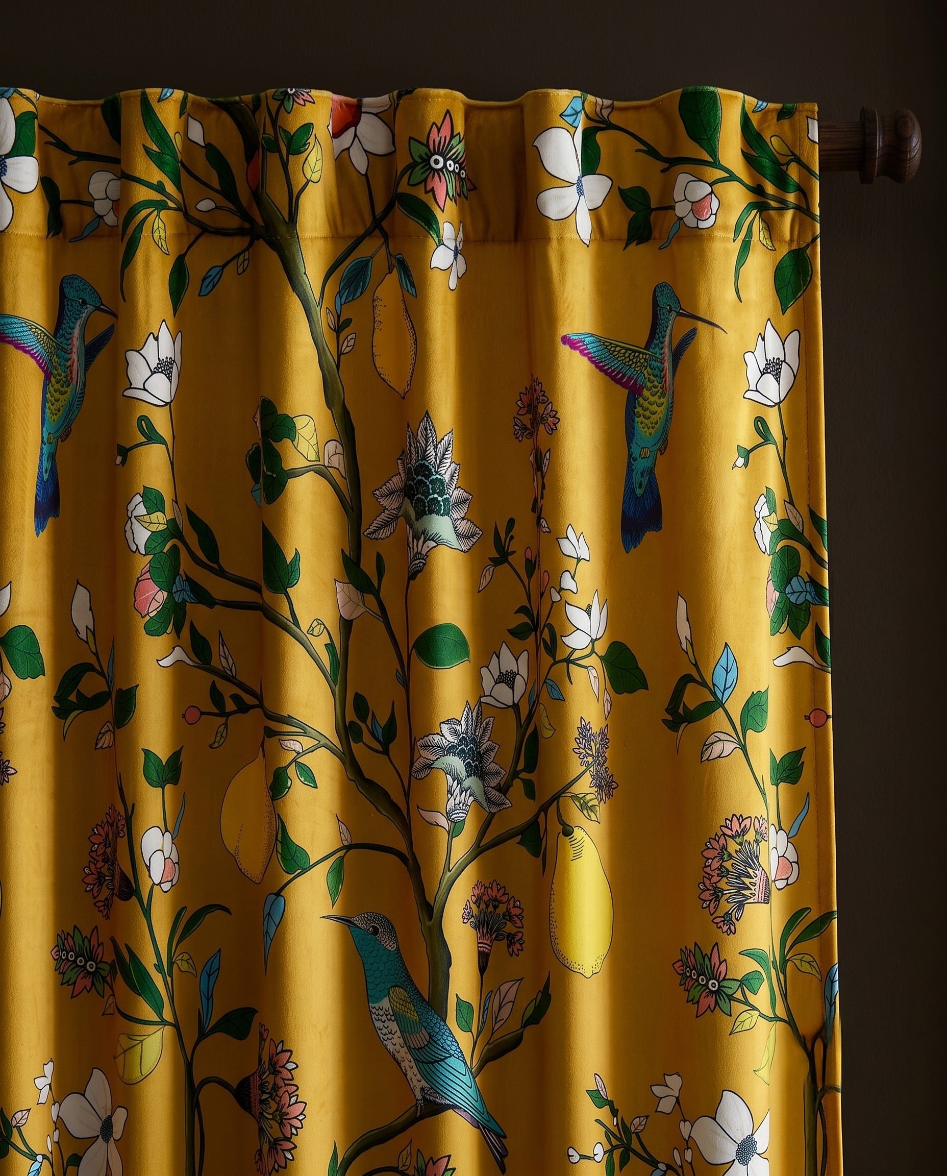 Queens Greenhouse Velvet Curtain