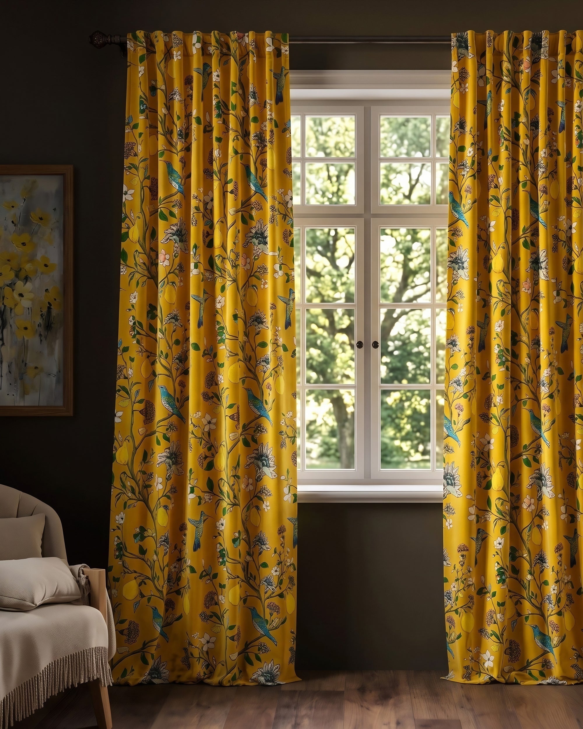 Queens Greenhouse Velvet Curtain