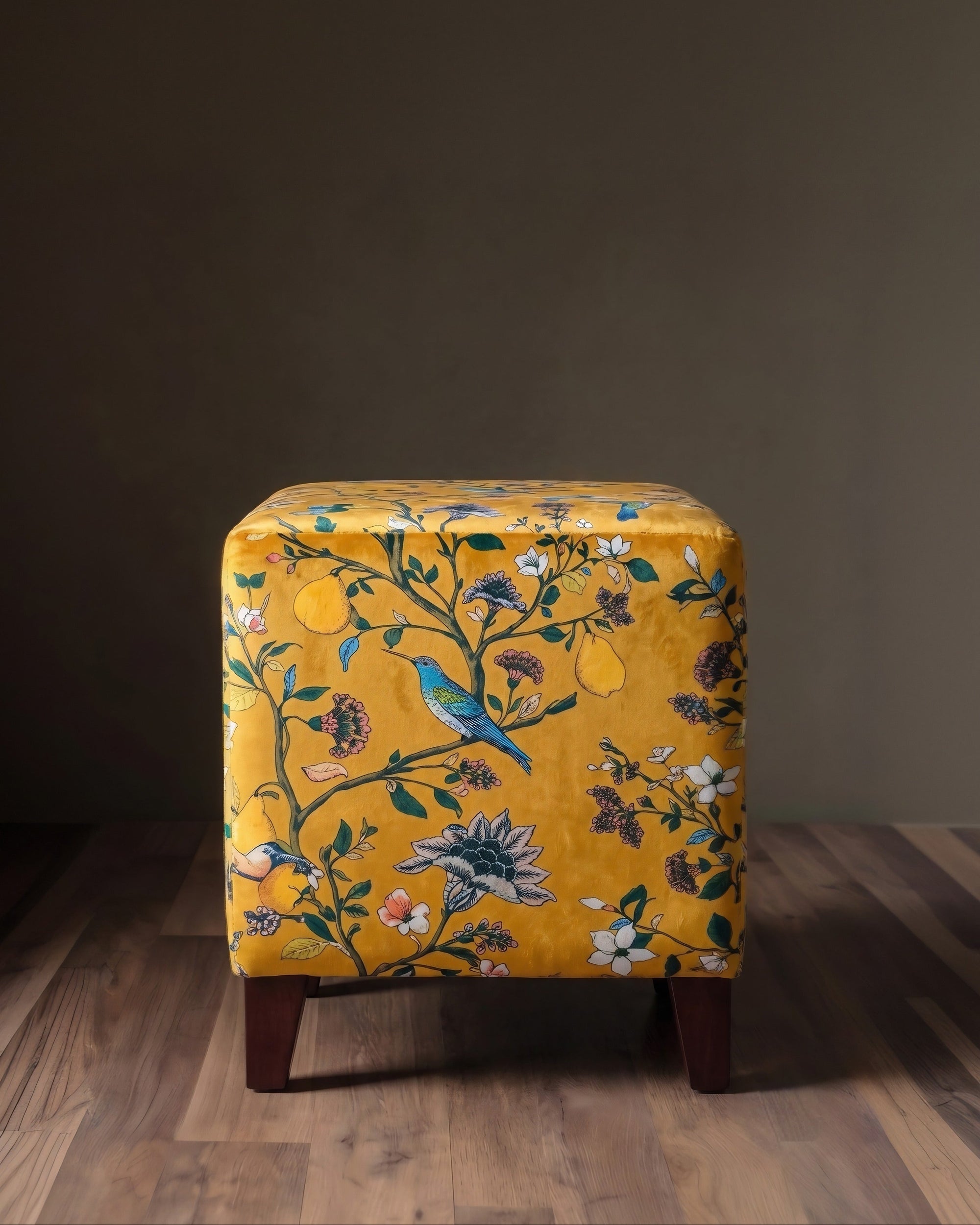 The Queen’s Greenhouse Velvet Footrest Ottoman