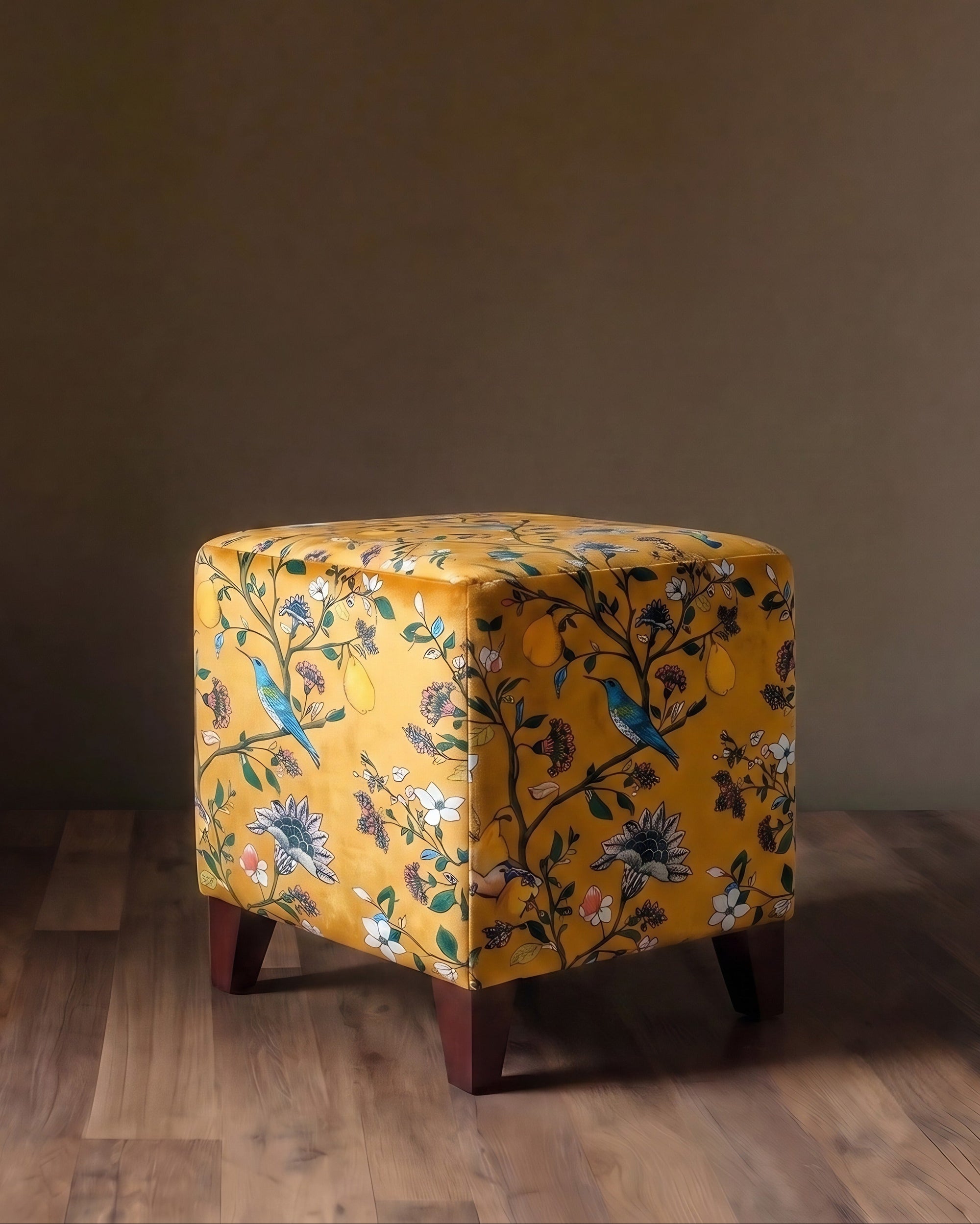The Queen’s Greenhouse Velvet Footrest Ottoman