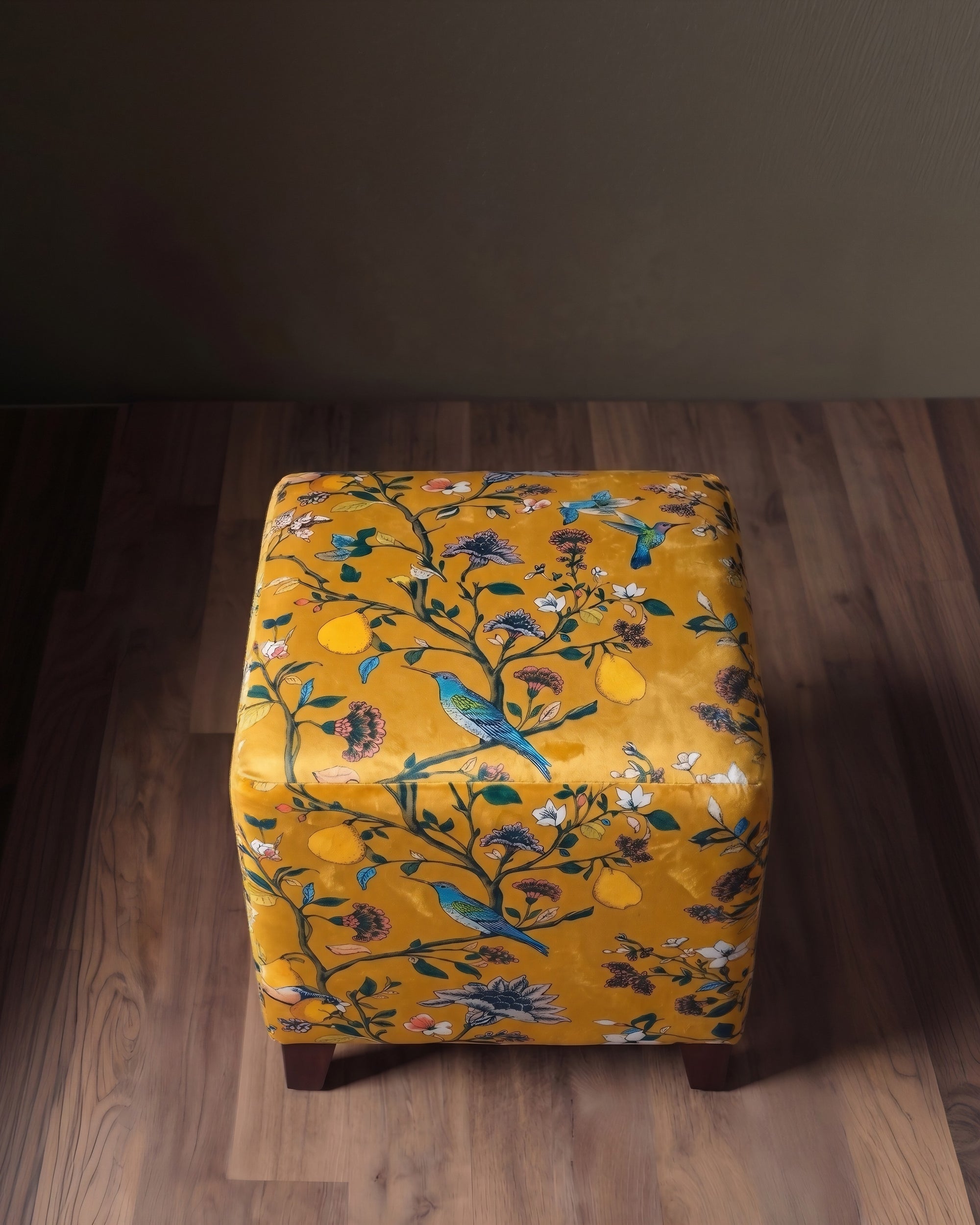 The Queen’s Greenhouse Velvet Footrest Ottoman