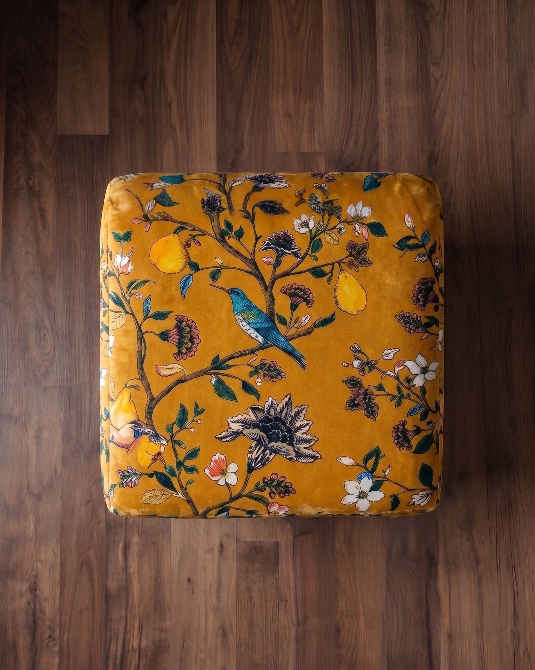 The Queen’s Greenhouse Velvet Footrest Ottoman