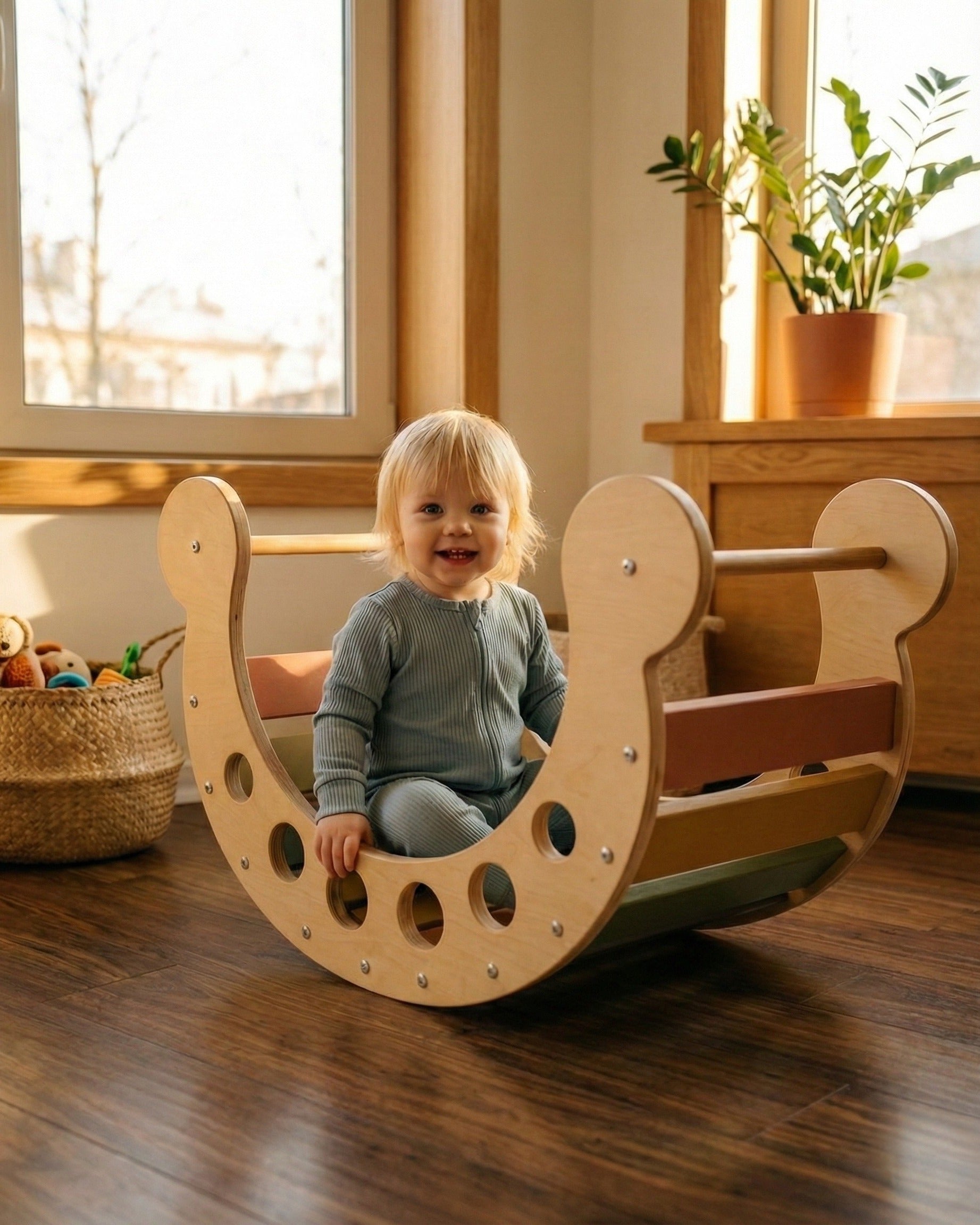 Large Waldorf Rocker with Rods