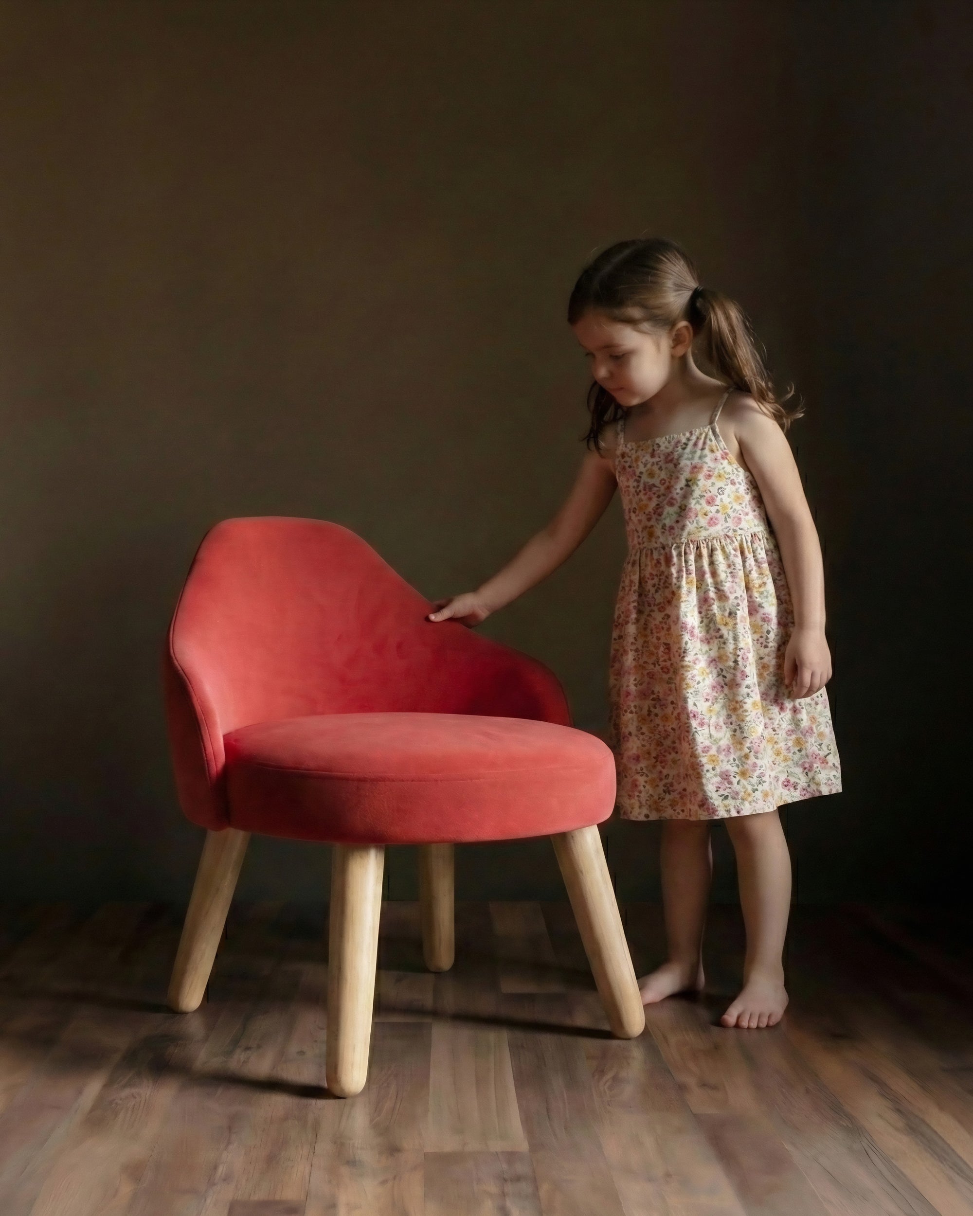 Vivienne Petite Accent Chair - Rust