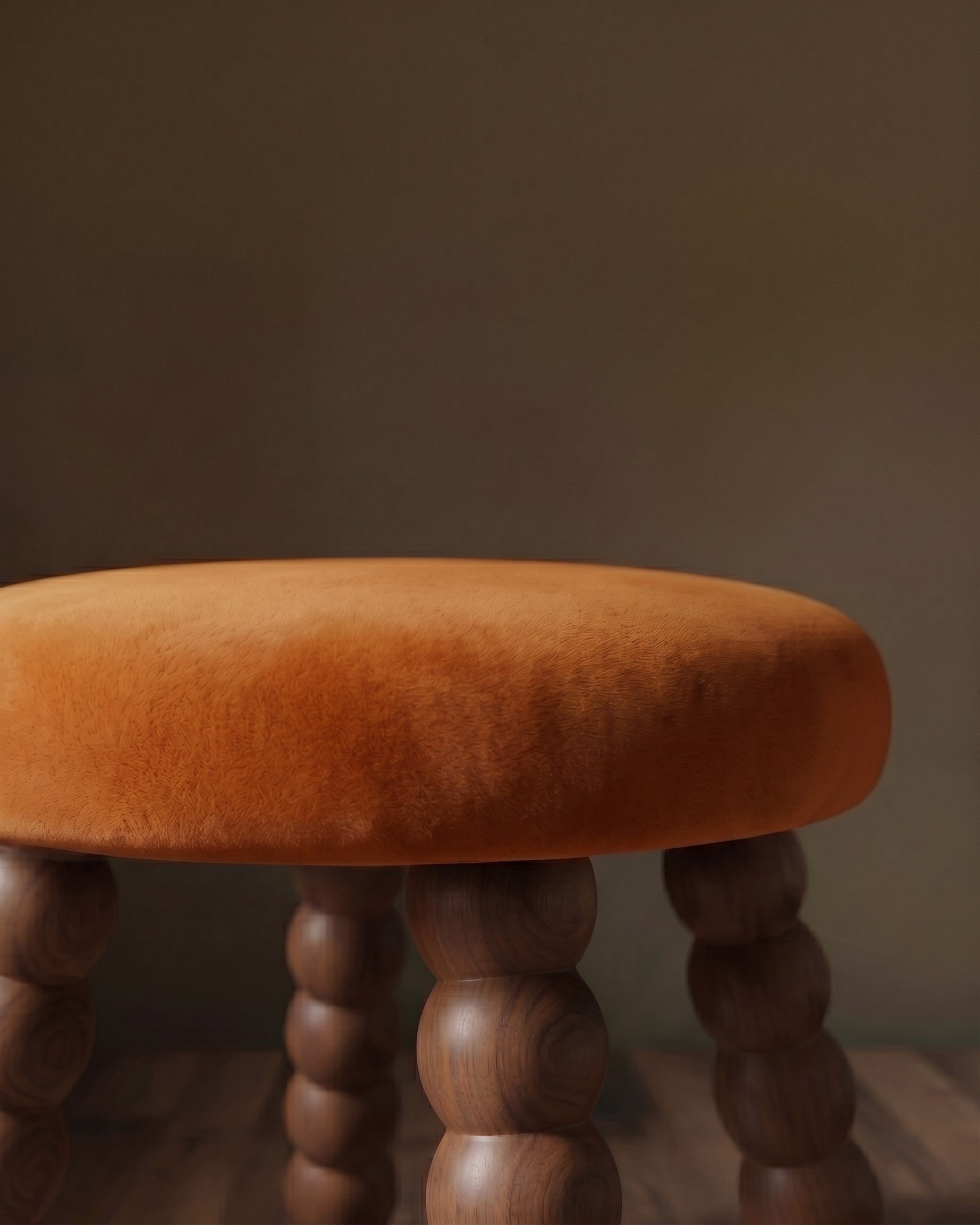 The Ovoid Footstool Rust