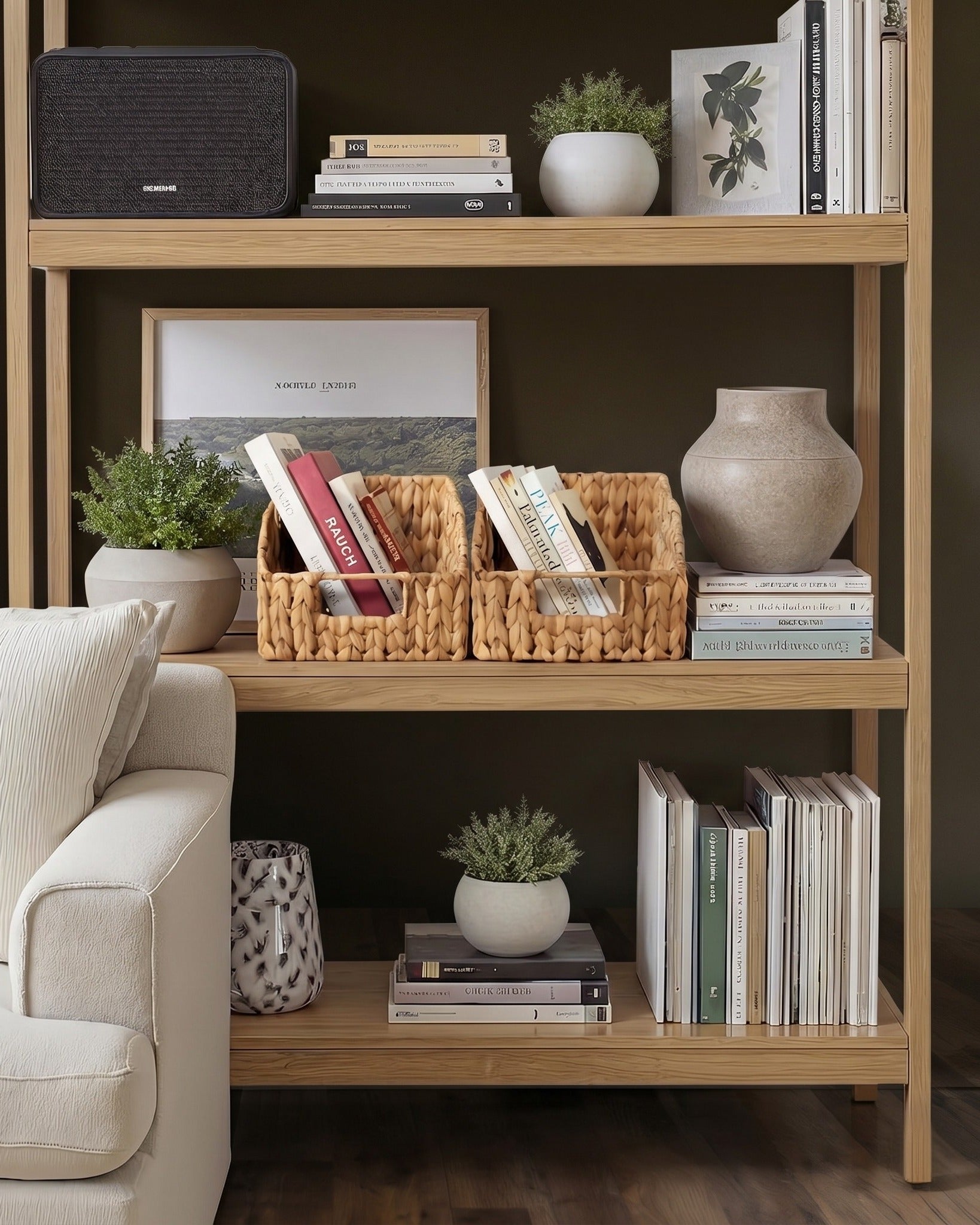 HavenWeave Natural Water Hyacinth Storage Basket