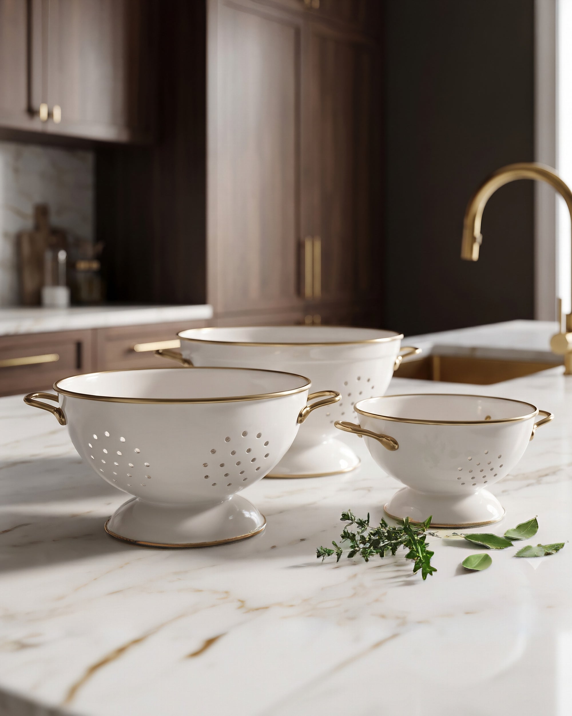 The Heritage Enamelware Nesting Colanders