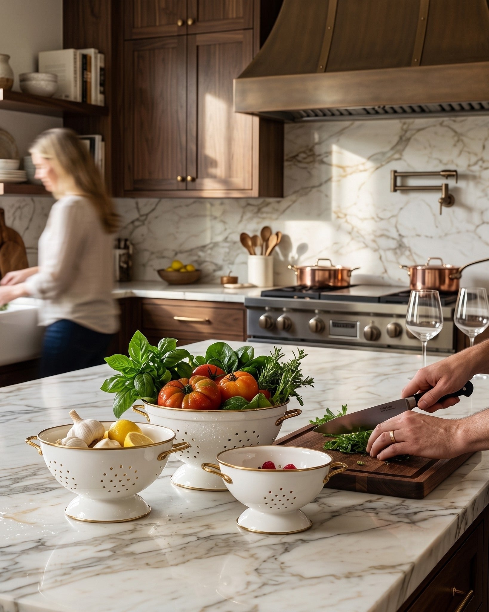 The Heritage Enamelware Nesting Colanders