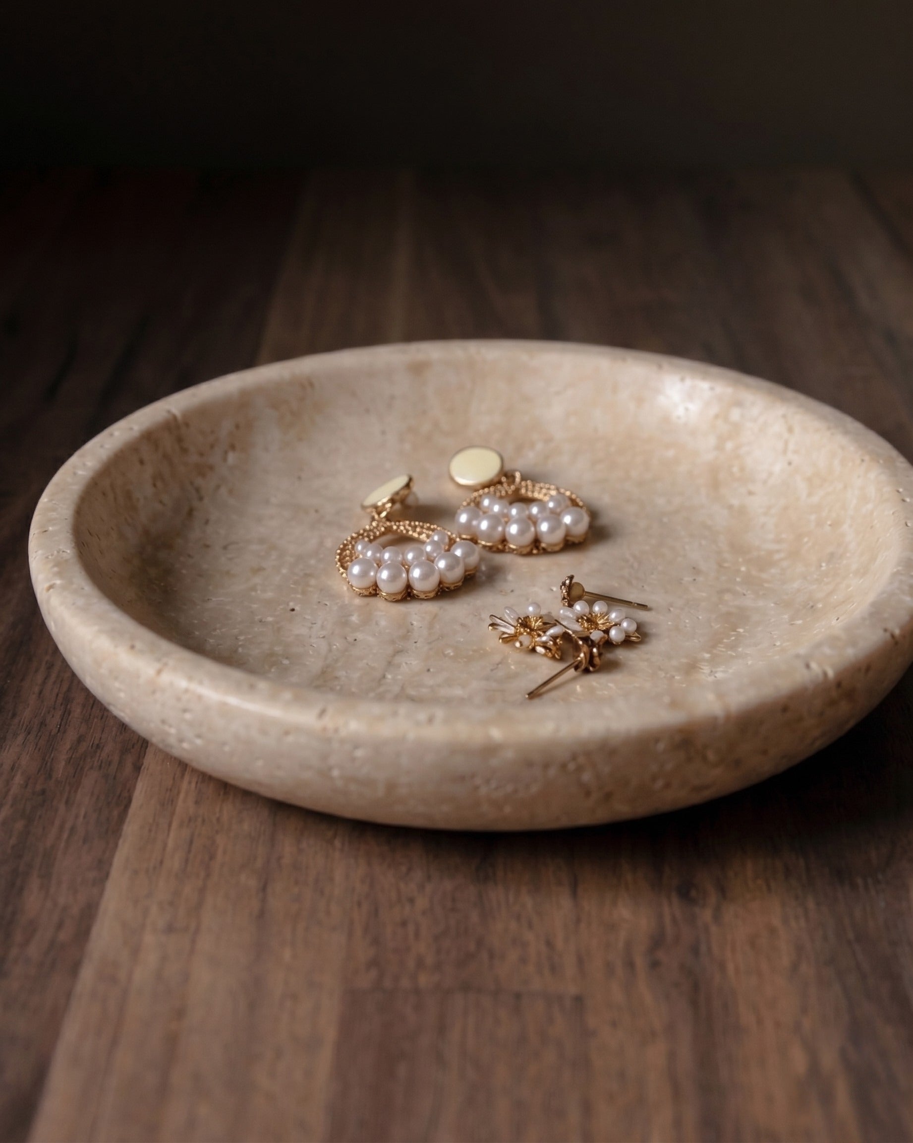 Petra Textured Stone Vanity Dish