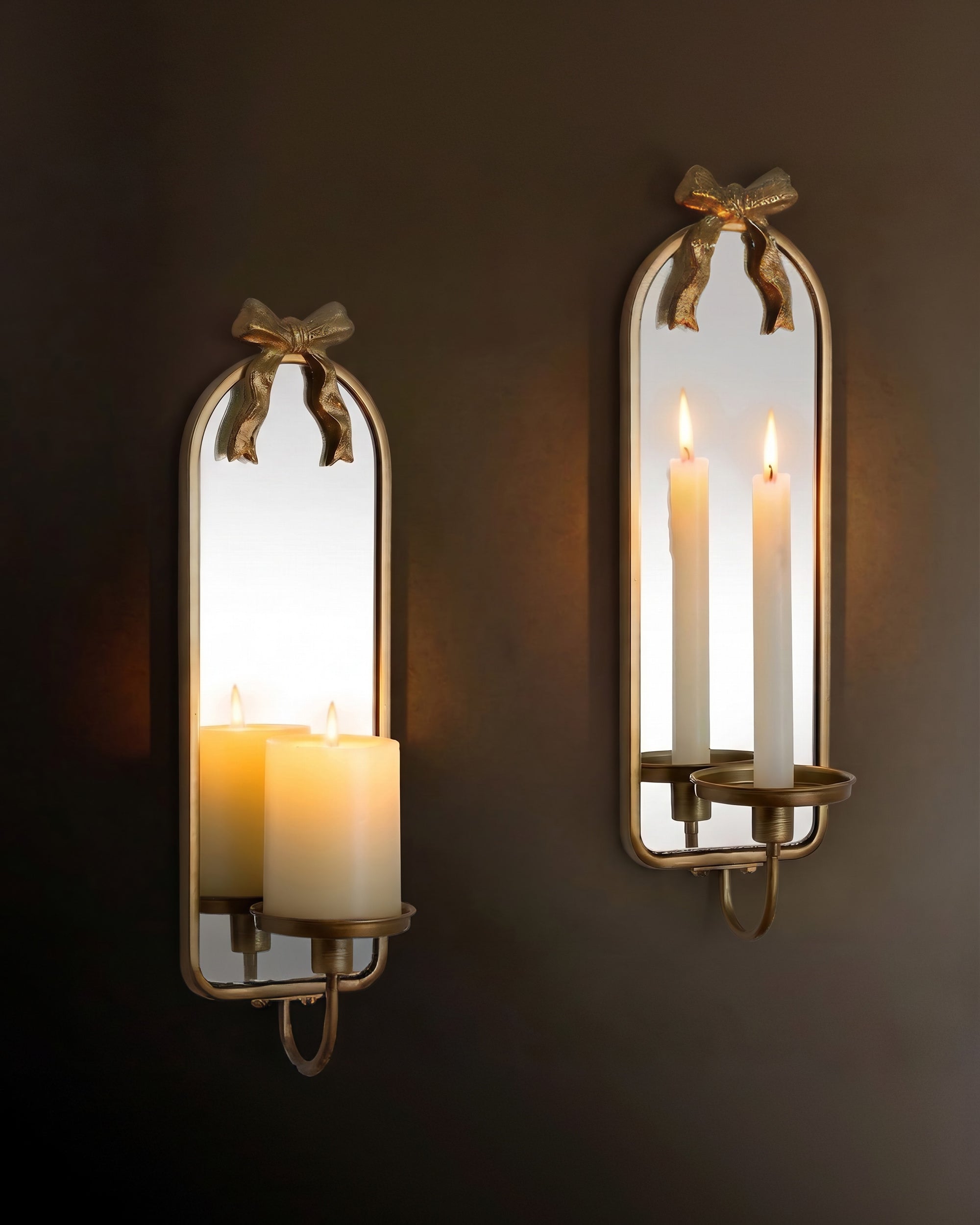 The Juliette Heirloom Bow Mirror Sconces | Set of Two
