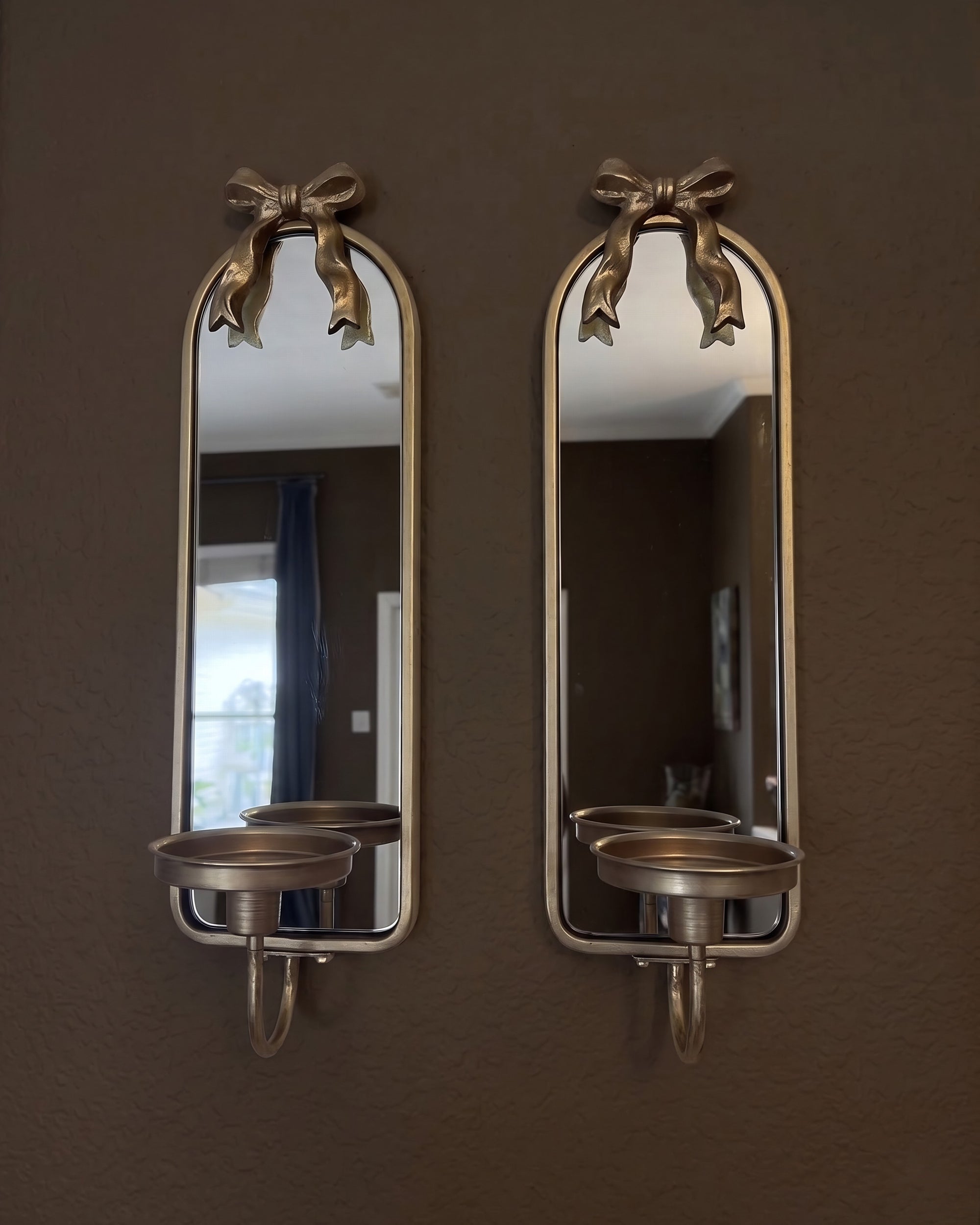 The Juliette Heirloom Bow Mirror Sconces | Set of Two