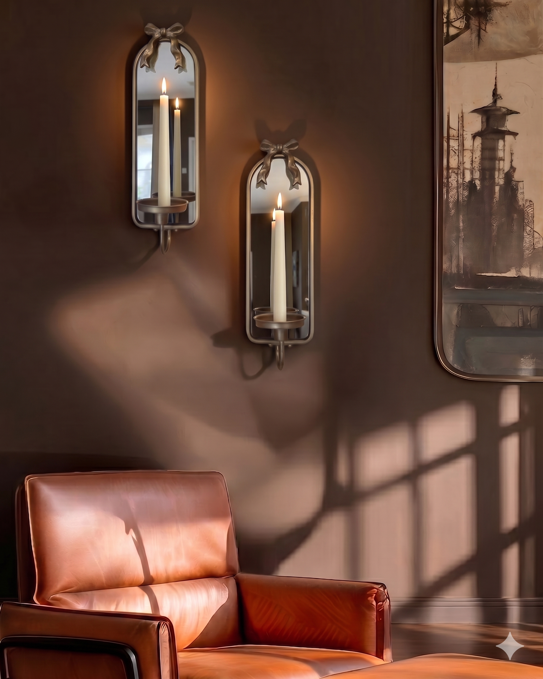 The Juliette Heirloom Bow Mirror Sconces | Set of Two