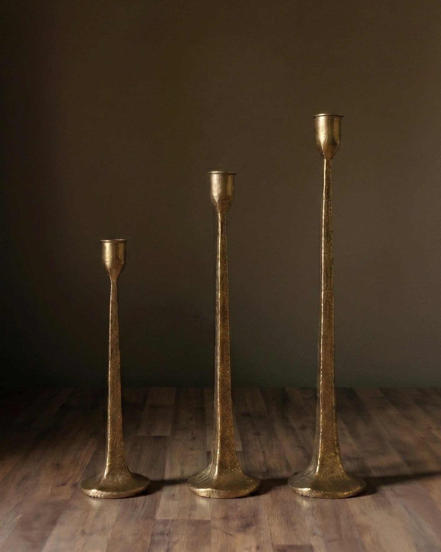 The Gilded Ore Forged Taper Pedestals