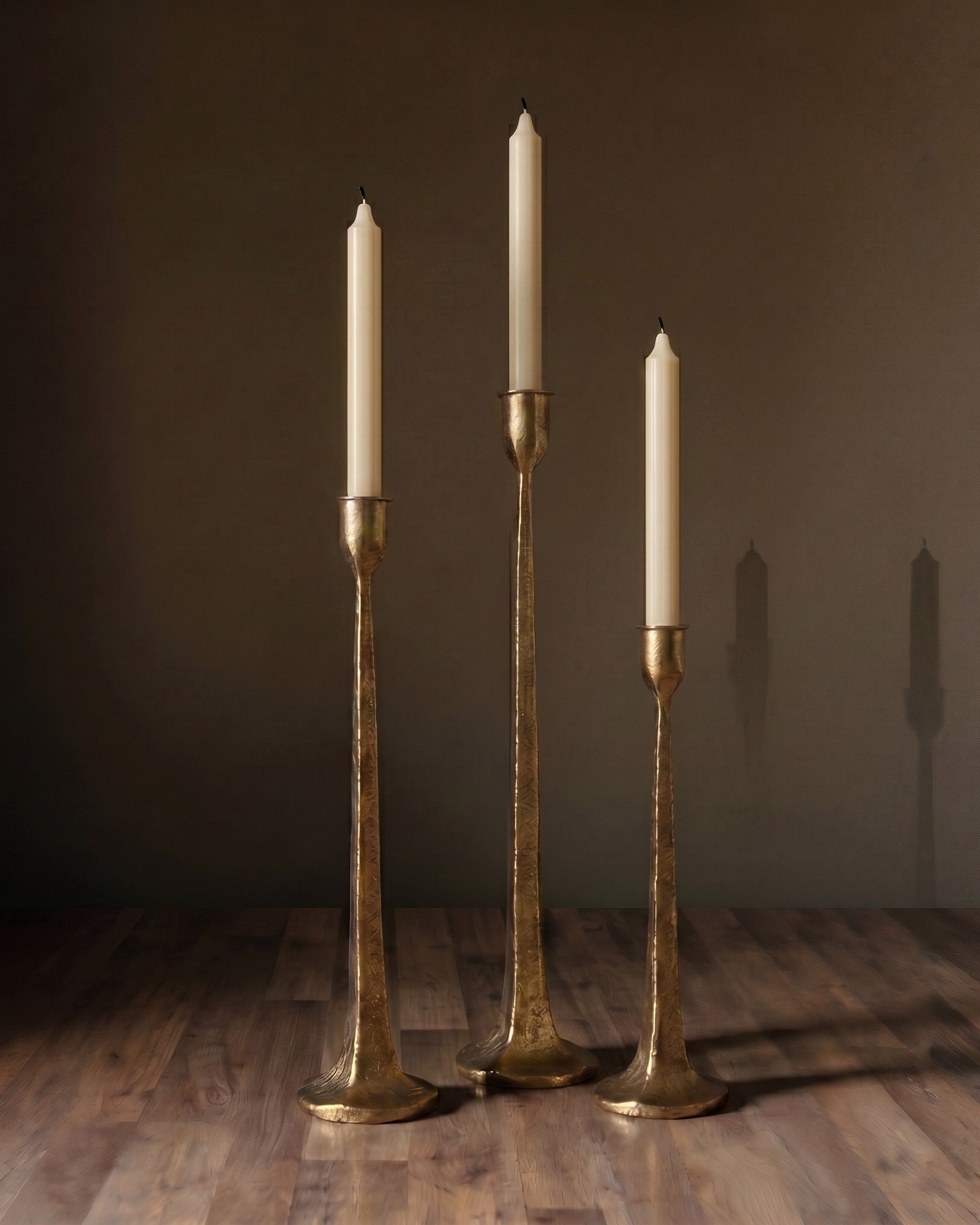 The Gilded Ore Forged Taper Pedestals